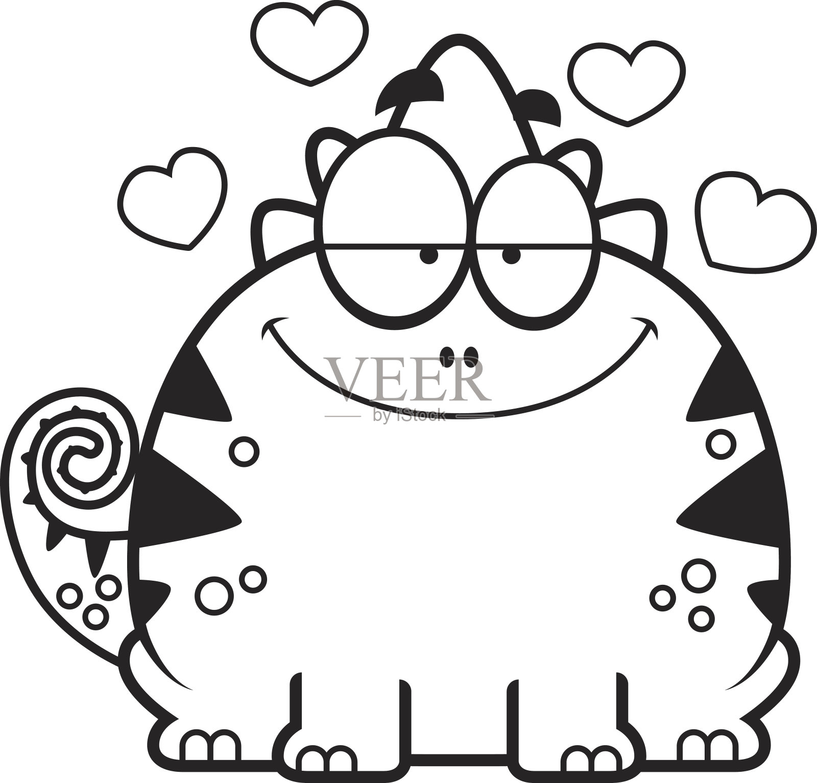 恋爱中的小蜥蜴设计元素图片