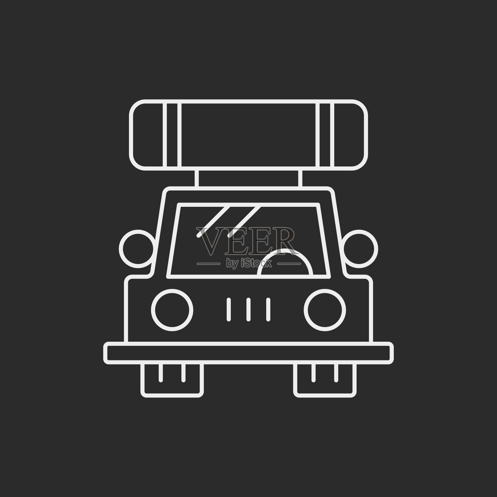 露营车线图标插画图片素材