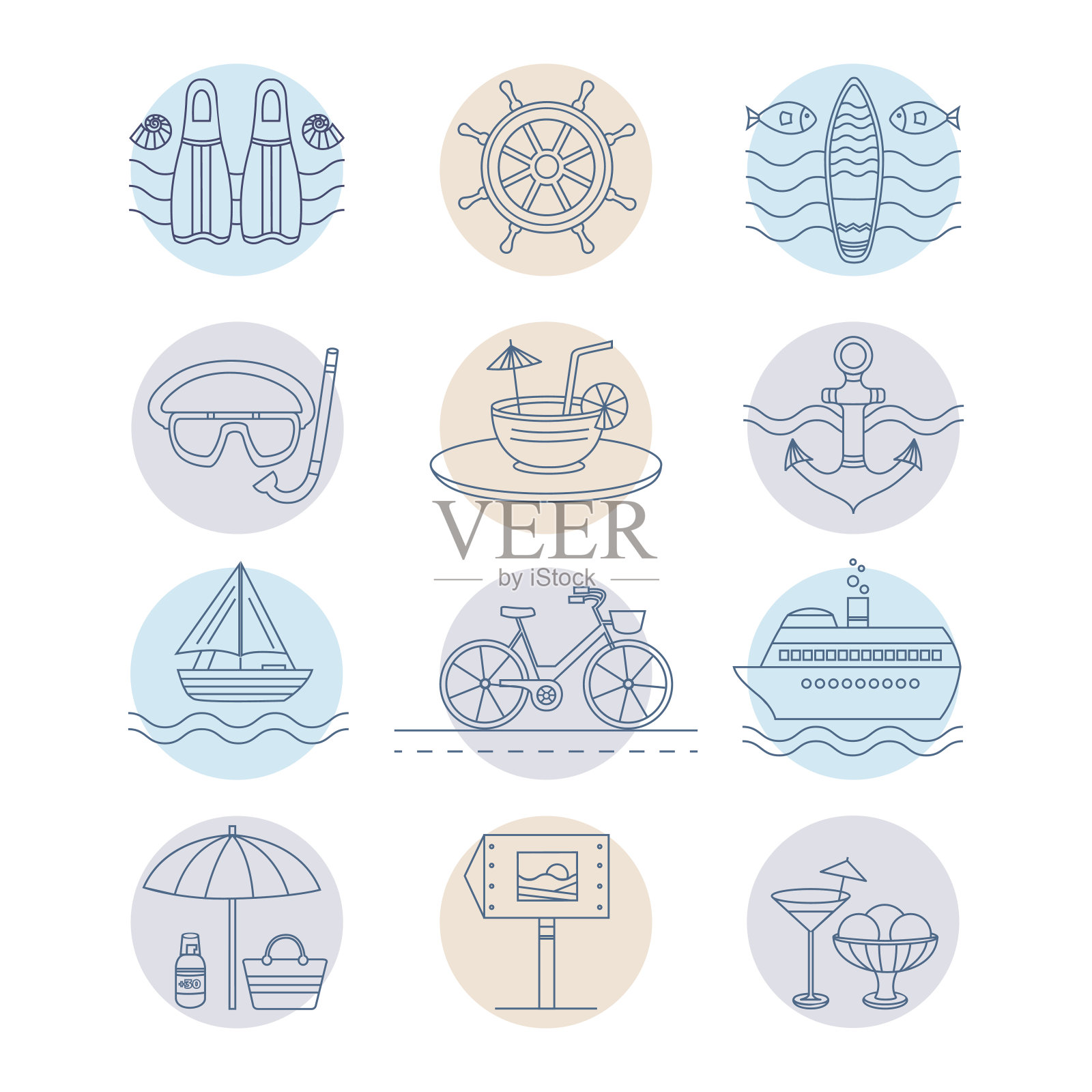 向量夏集插画图片素材