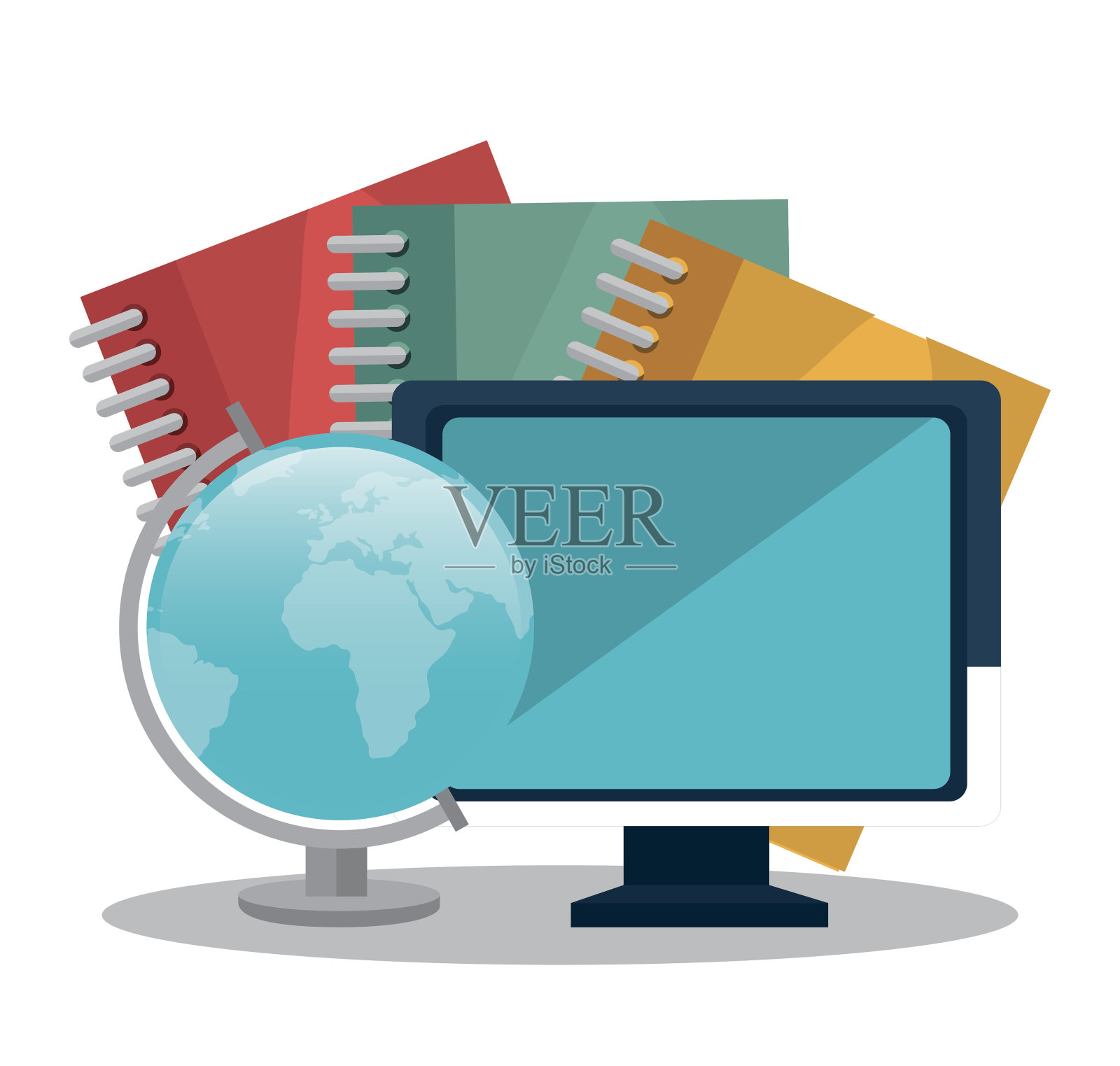 在线学习教育图形插画图片素材