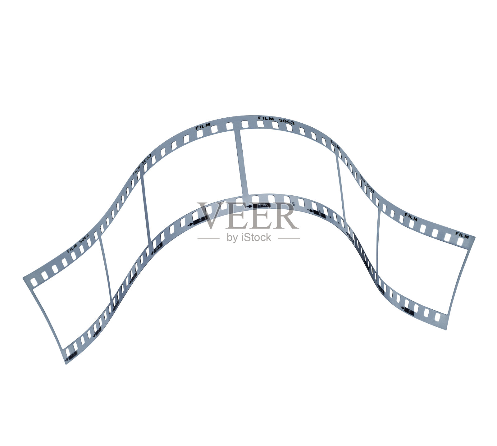电影地带。裁剪路径的边缘，框架和穿孔照片摄影图片