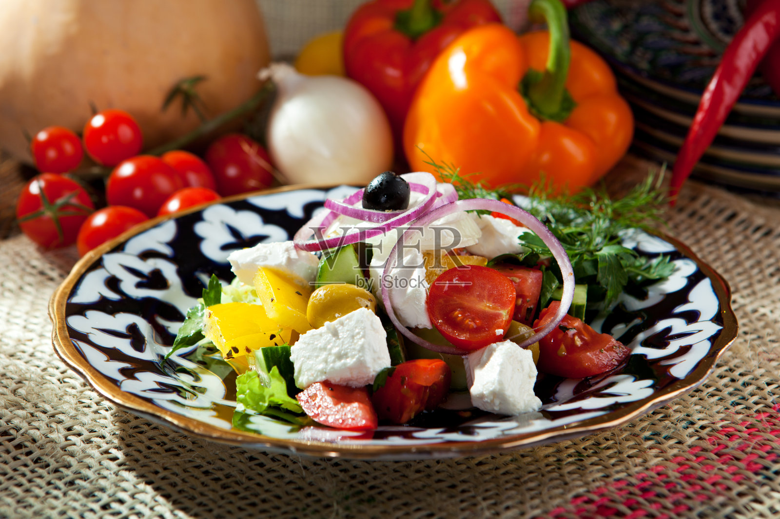 希腊沙拉照片摄影图片