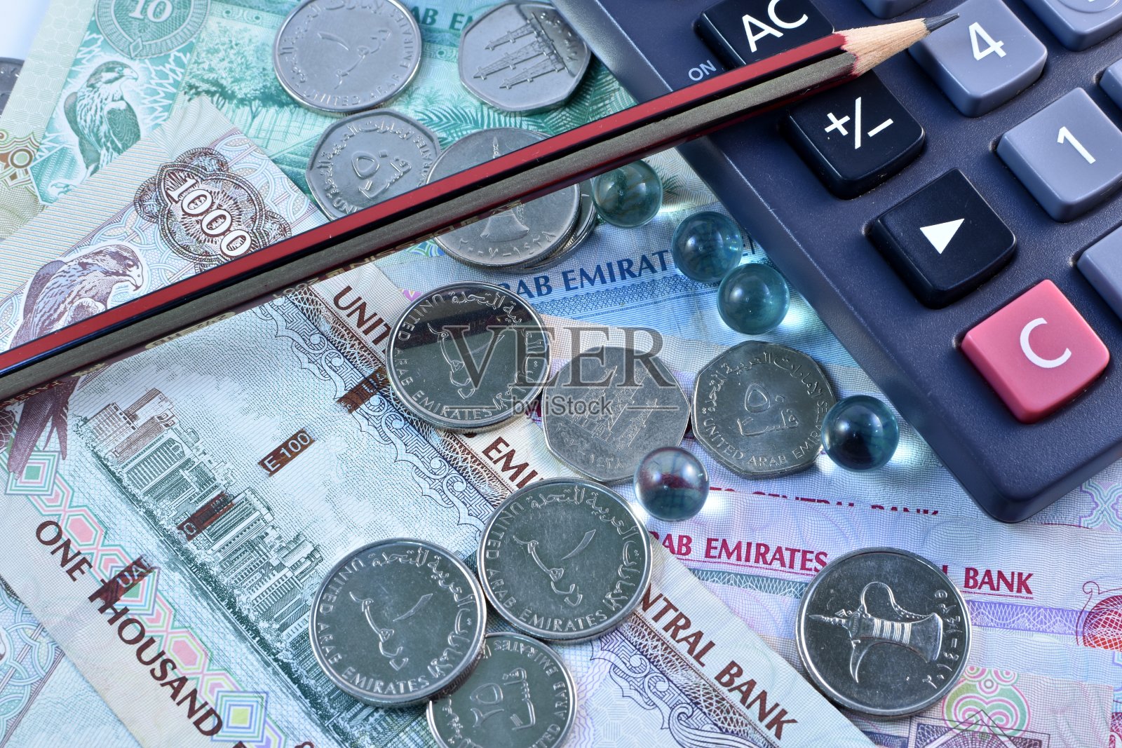 阿联酋迪拉姆货币特写照片摄影图片