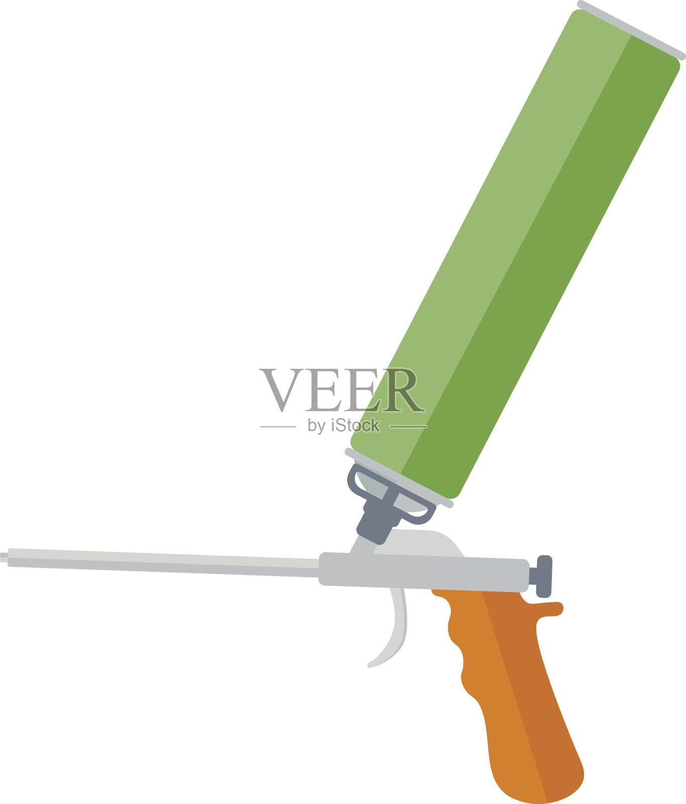 泡沫枪平面矢量插图。插画图片素材