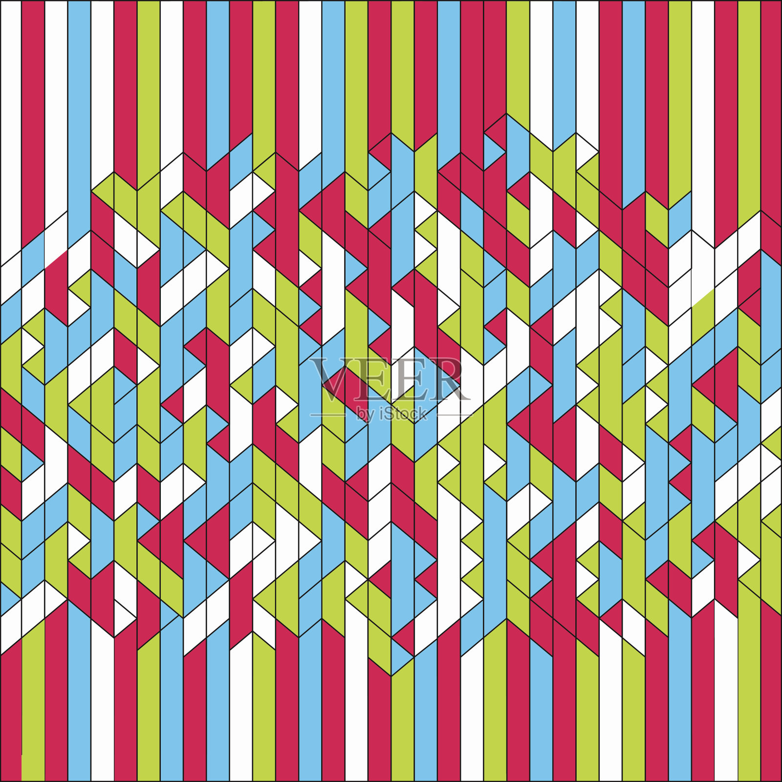 抽象的几何背景。马赛克。矢量插图。插画图片素材