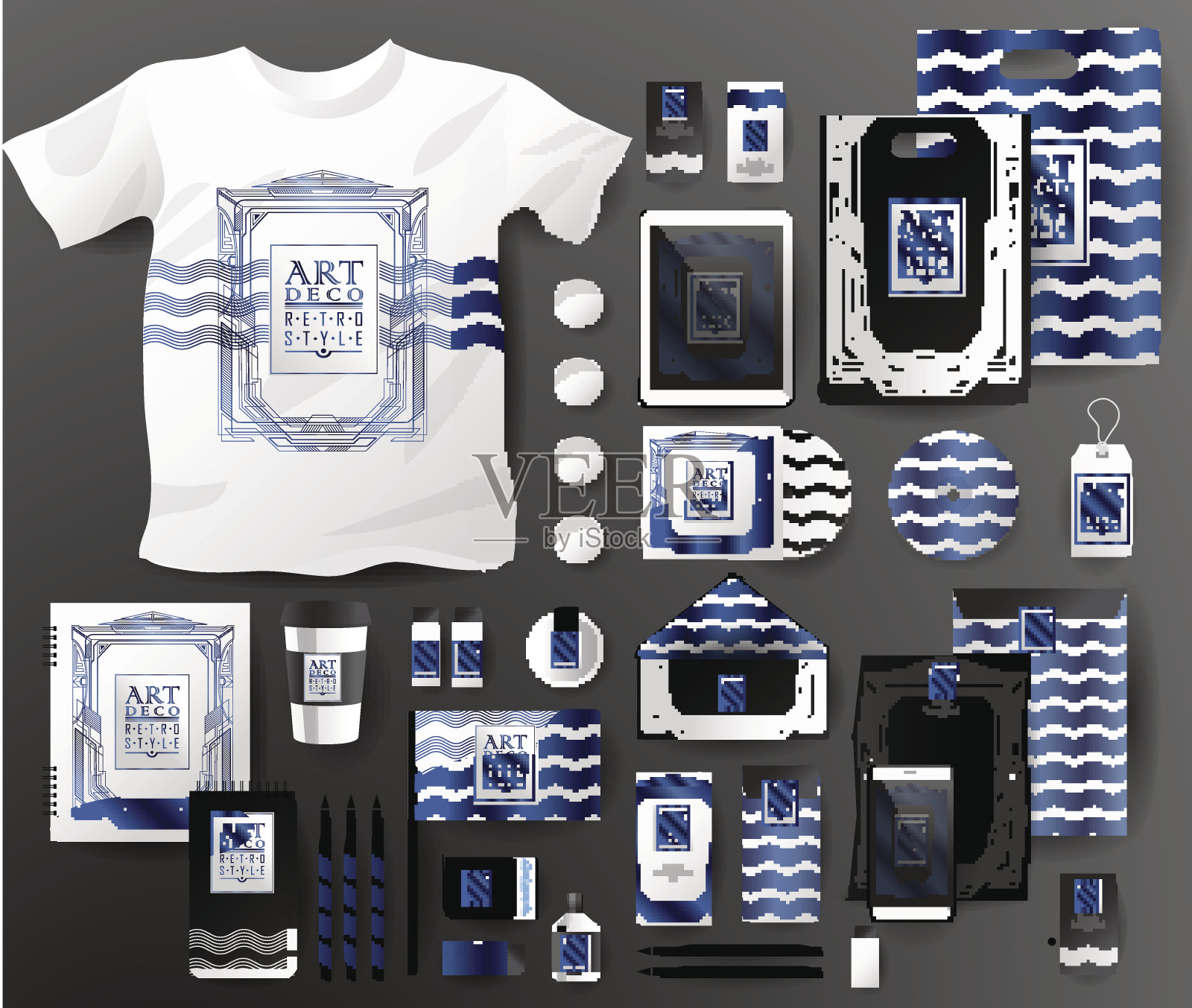 抽象业务设置。企业形象的模板插画图片素材