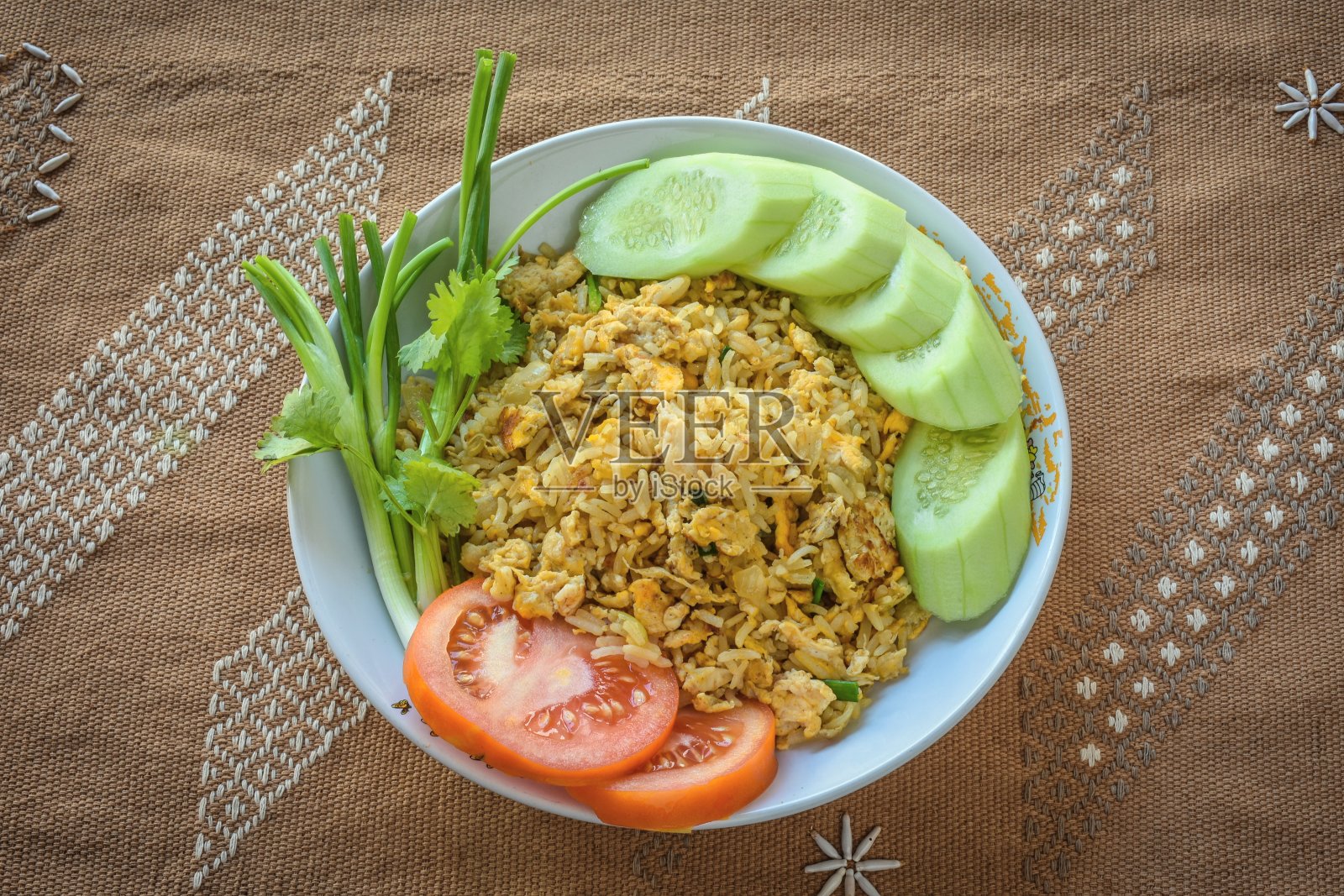 蟹炒饭照片摄影图片