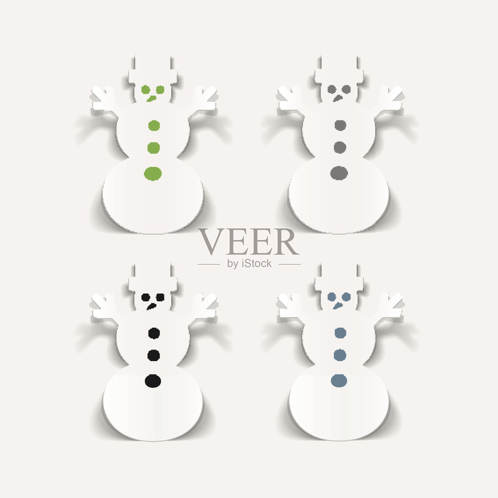 写实设计元素:圣诞雪人设计元素图片