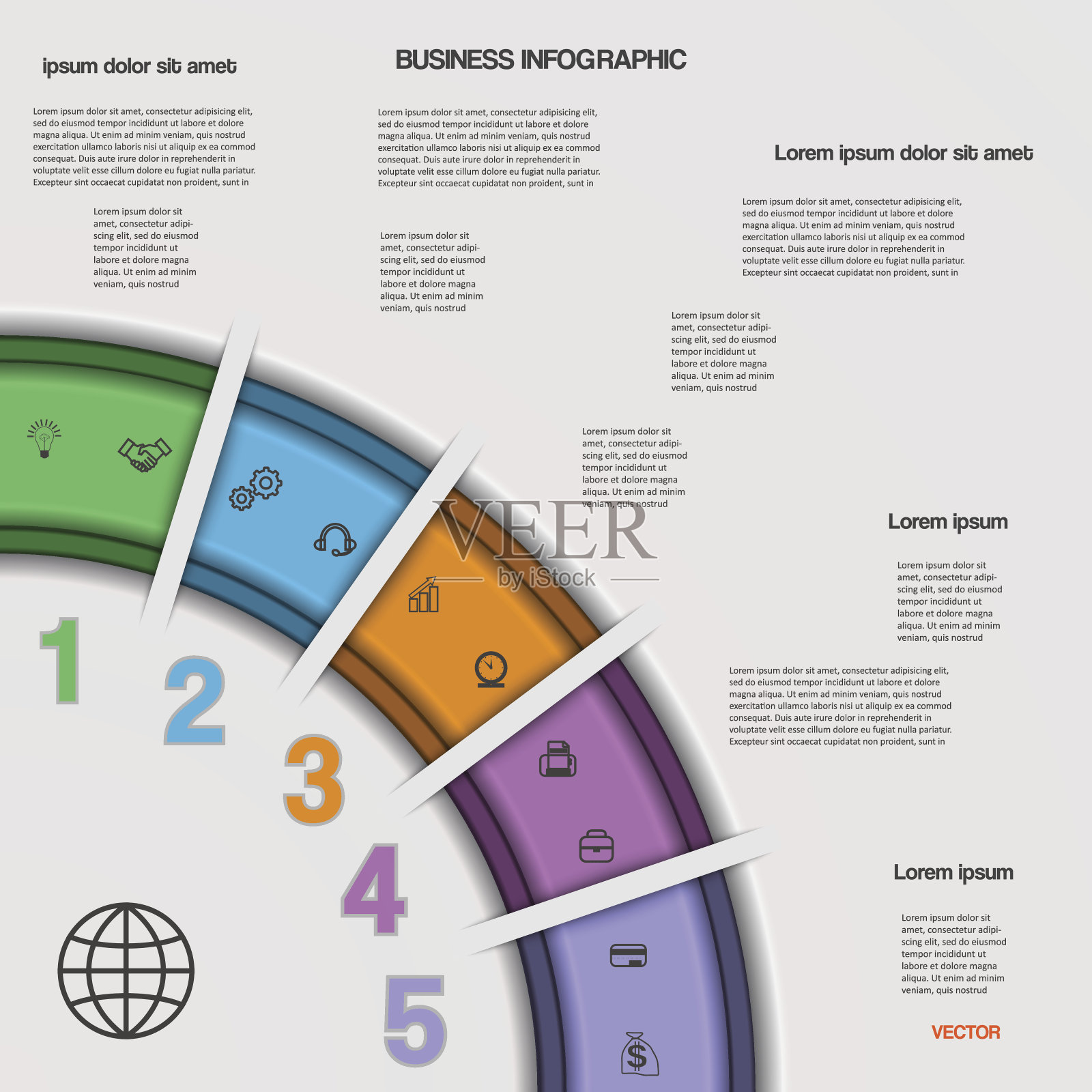 您的项目的信息图表业务流程或工作流。插画图片素材