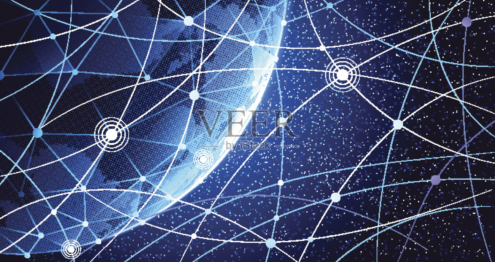 全球网络背景插画图片素材