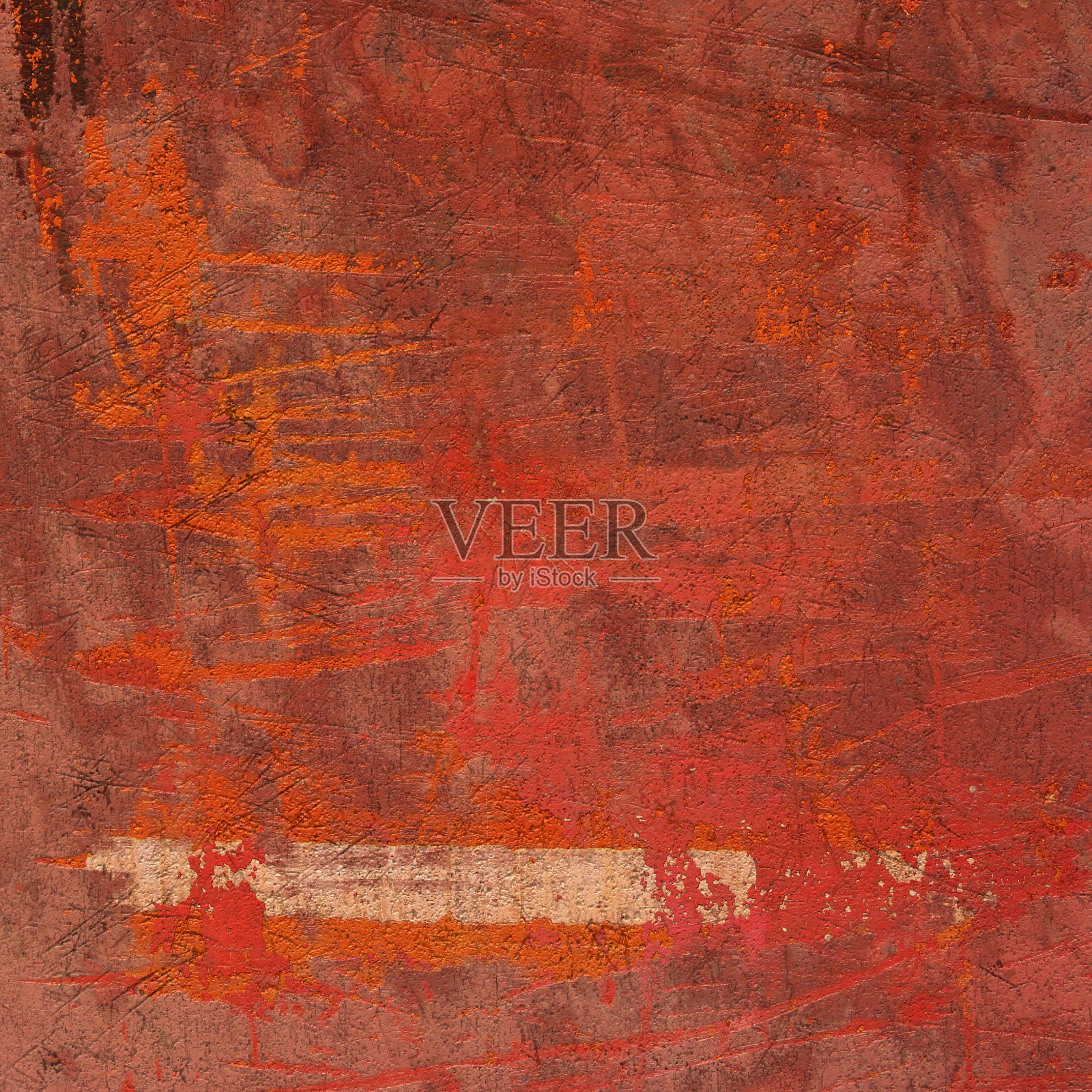 3d抽象垃圾红橙粉墙背景照片摄影图片