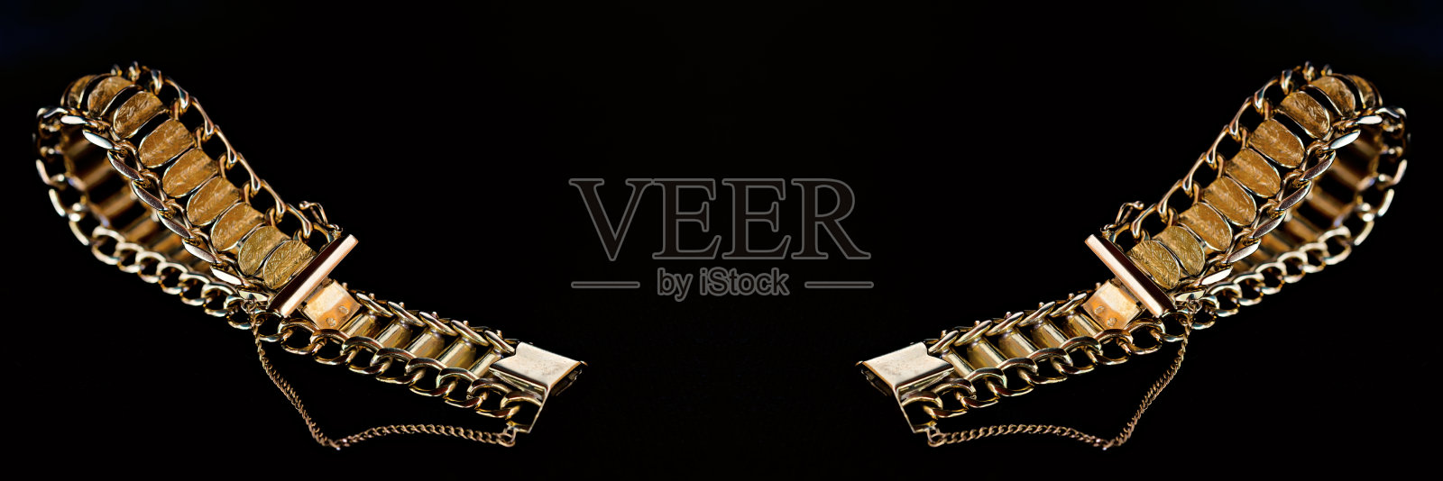 金手镯的细节照片摄影图片