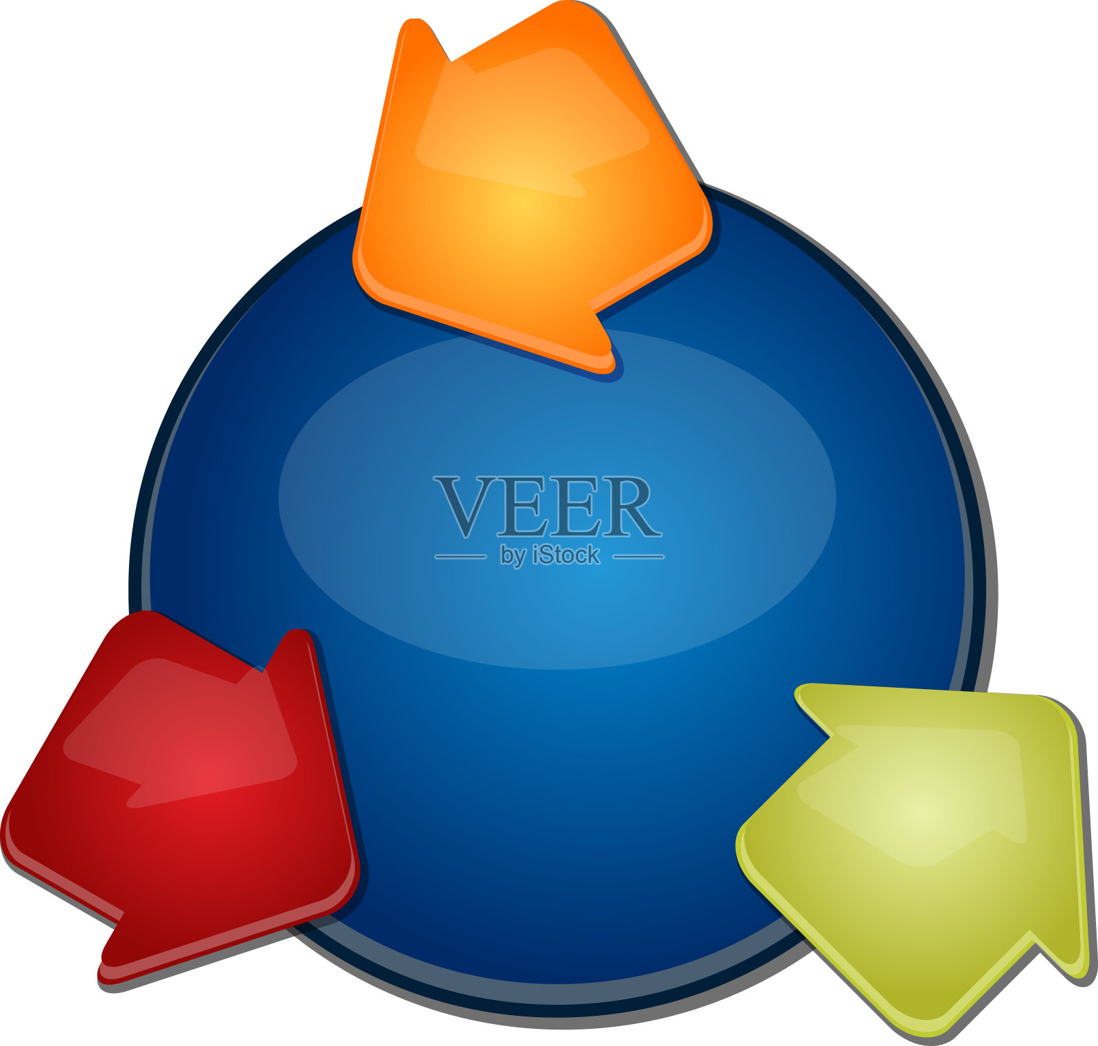 三空白循环业务图图解照片摄影图片