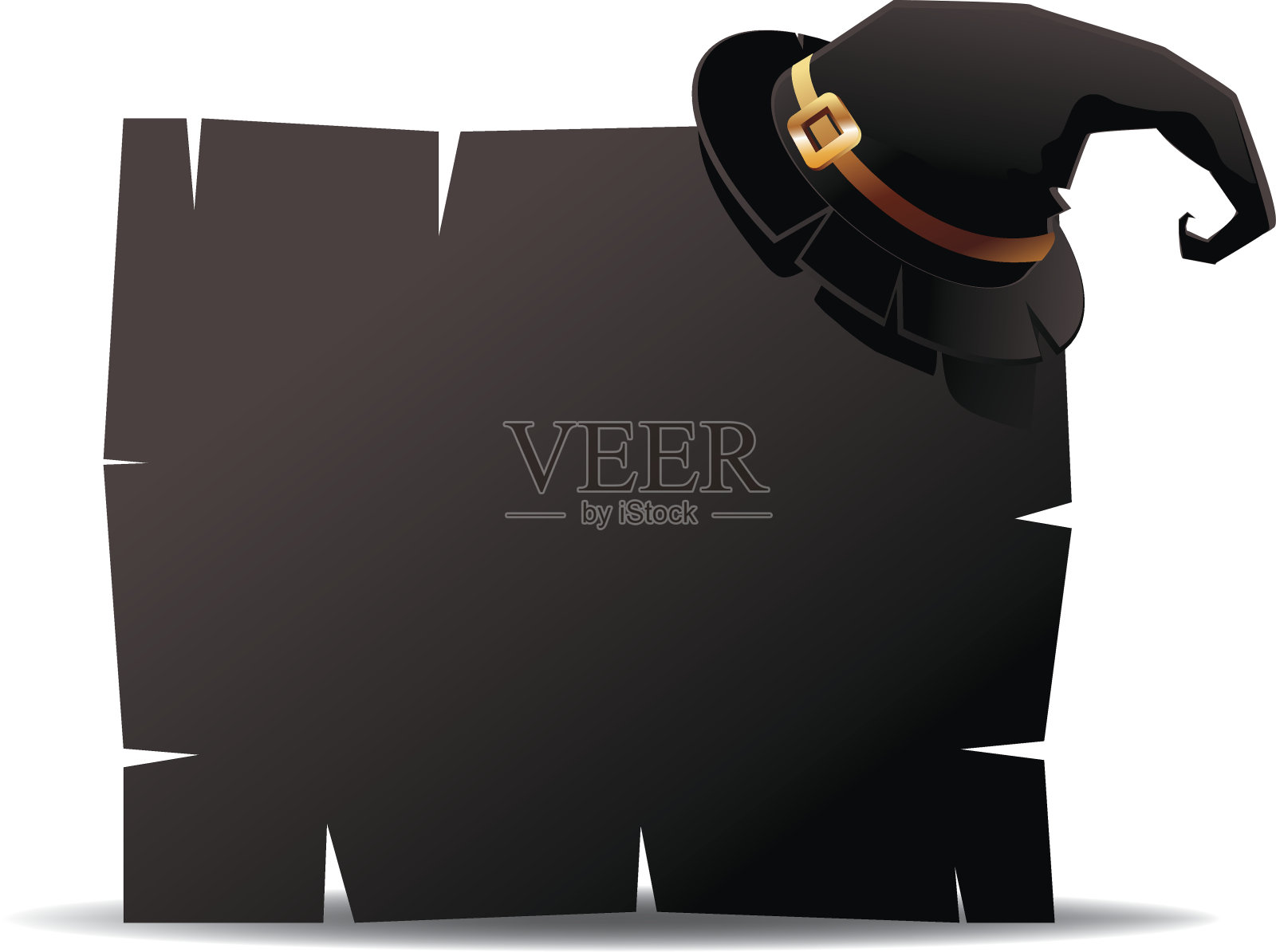 女巫帽子万圣节快乐的背景设计元素图片