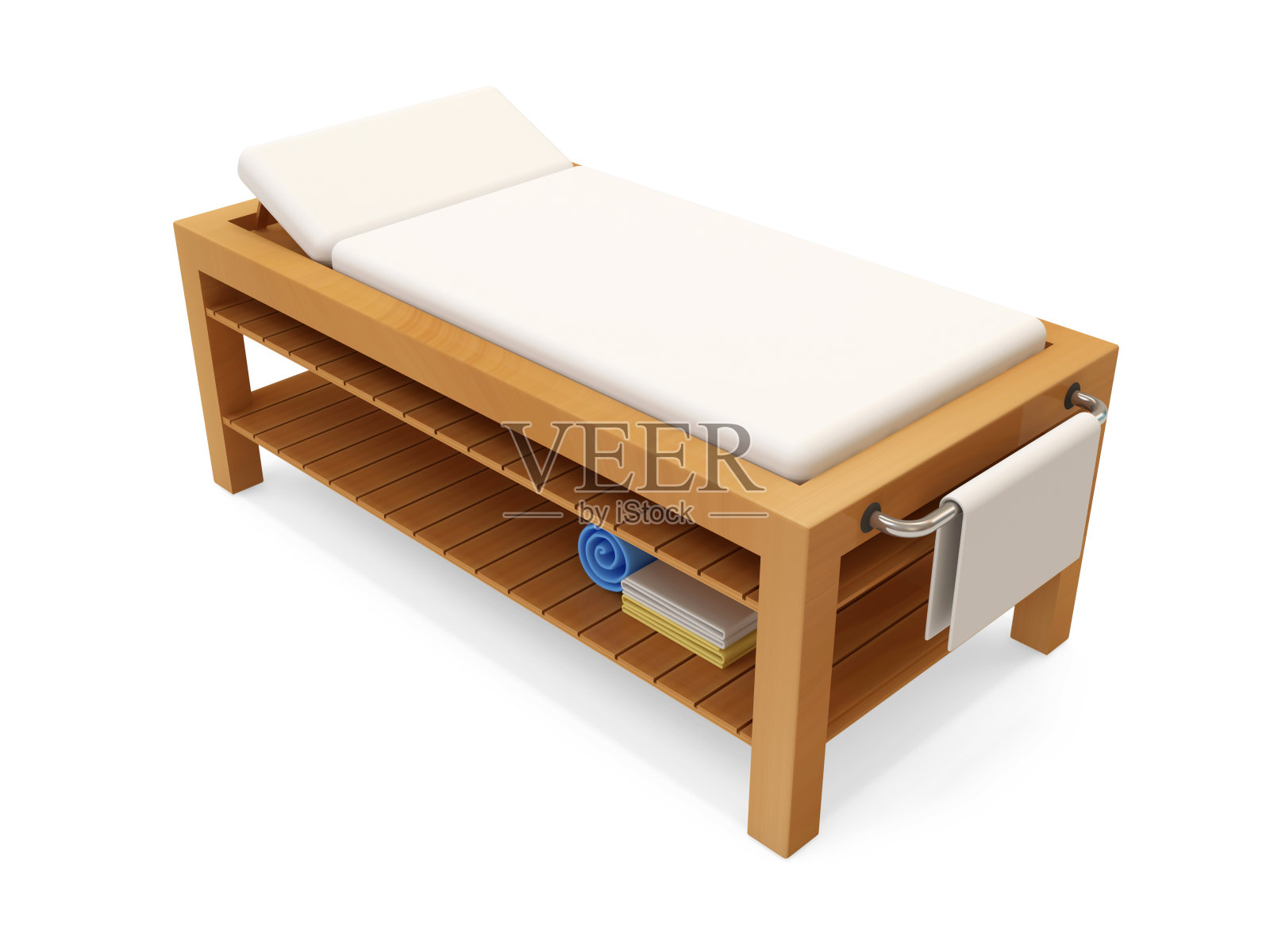 按摩台孤立的白色背景照片摄影图片