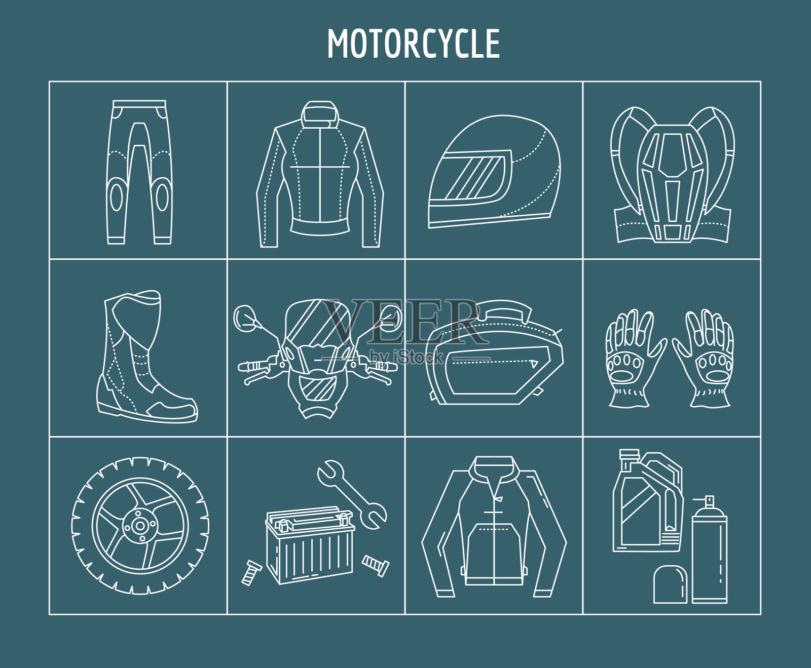 线性图标的向量集图标素材