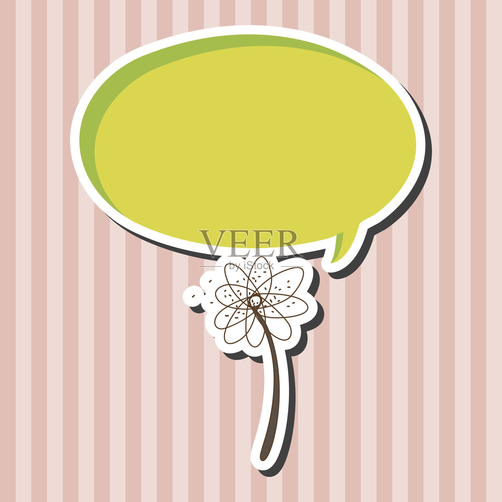 花卉主题元素向量，eps插画图片素材