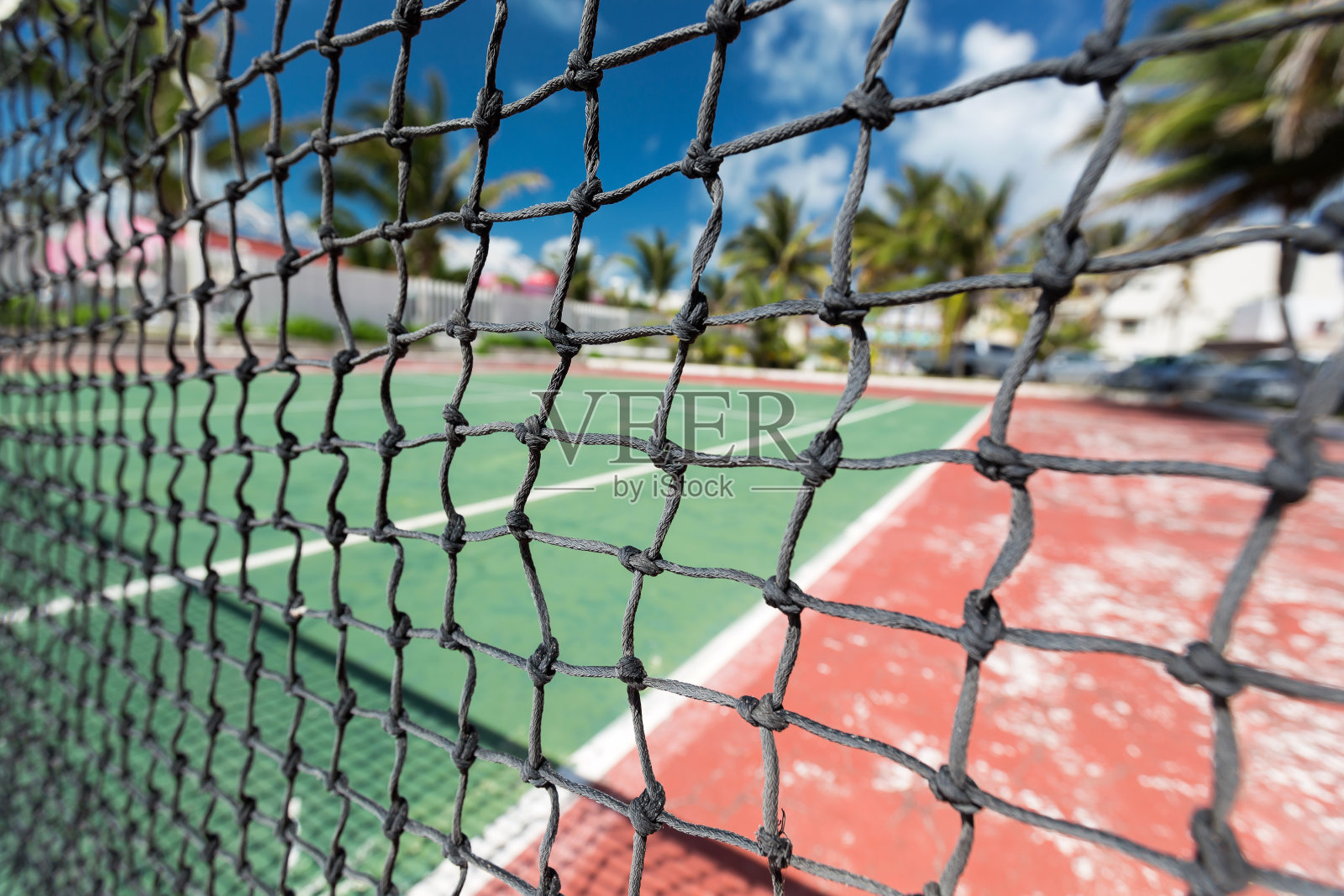 网球网，室外空球场照片摄影图片