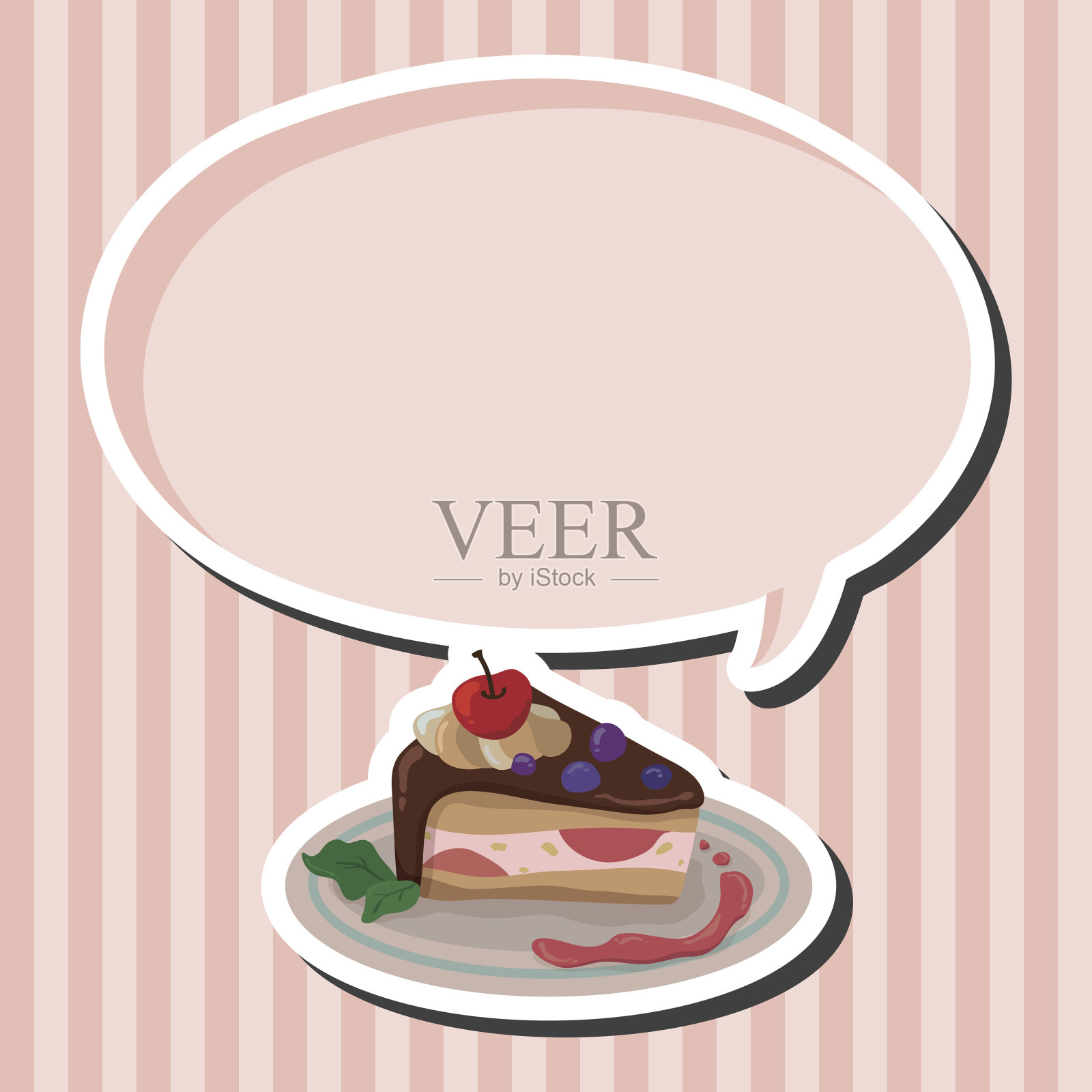 装饰蛋糕主题元素插画图片素材