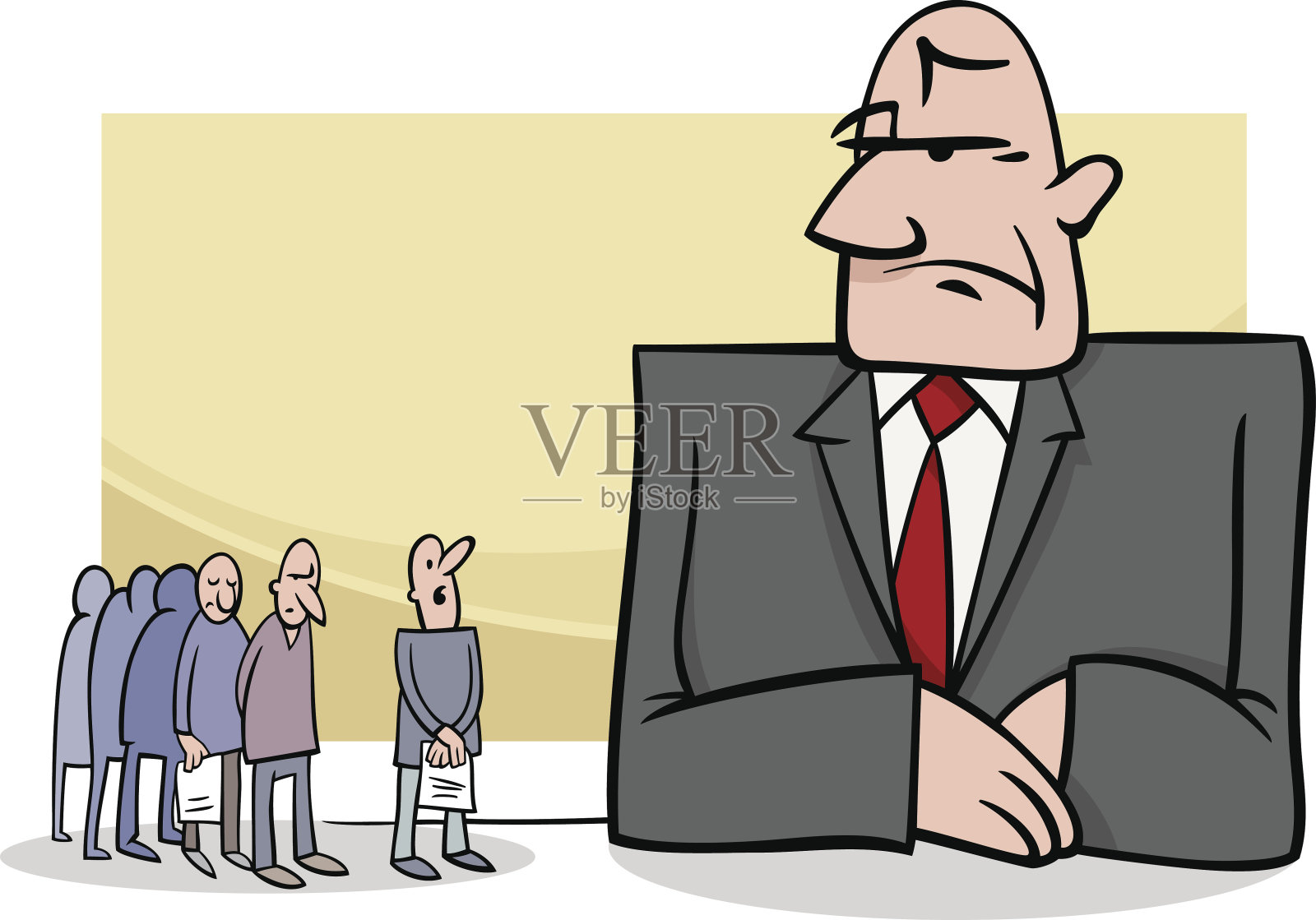 人在银行卡通插图插画图片素材