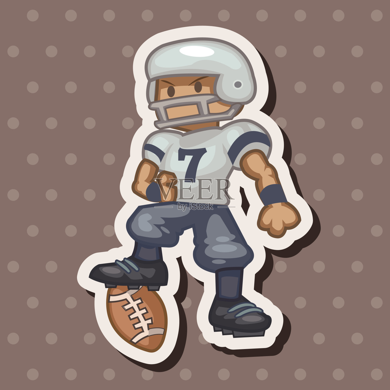 足球运动员主题元素插画图片素材