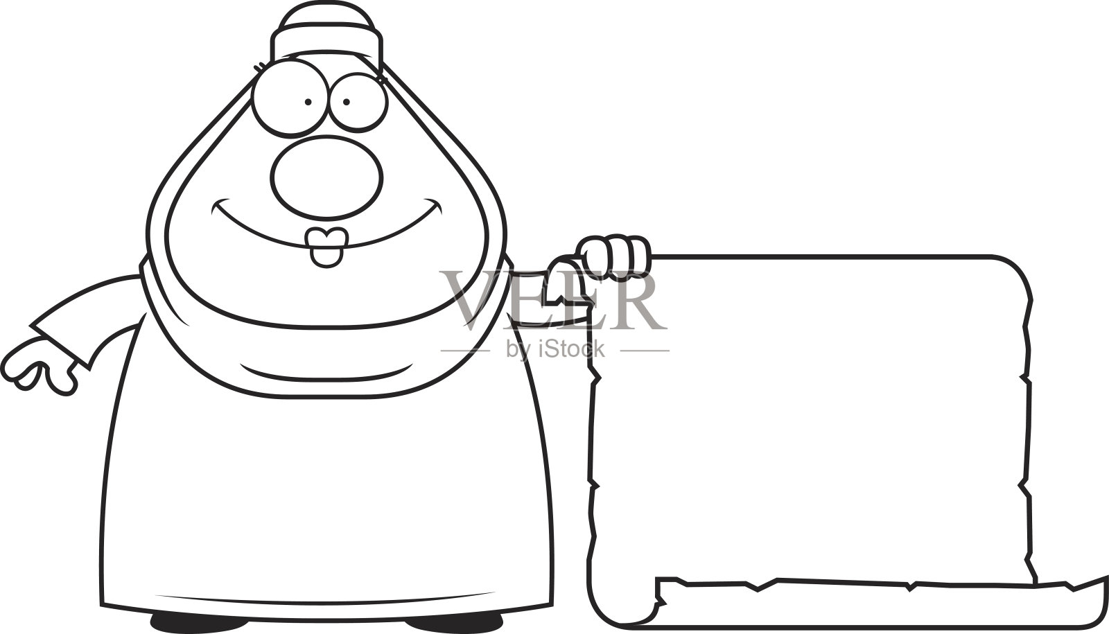 卡通穆斯林的标志插画图片素材