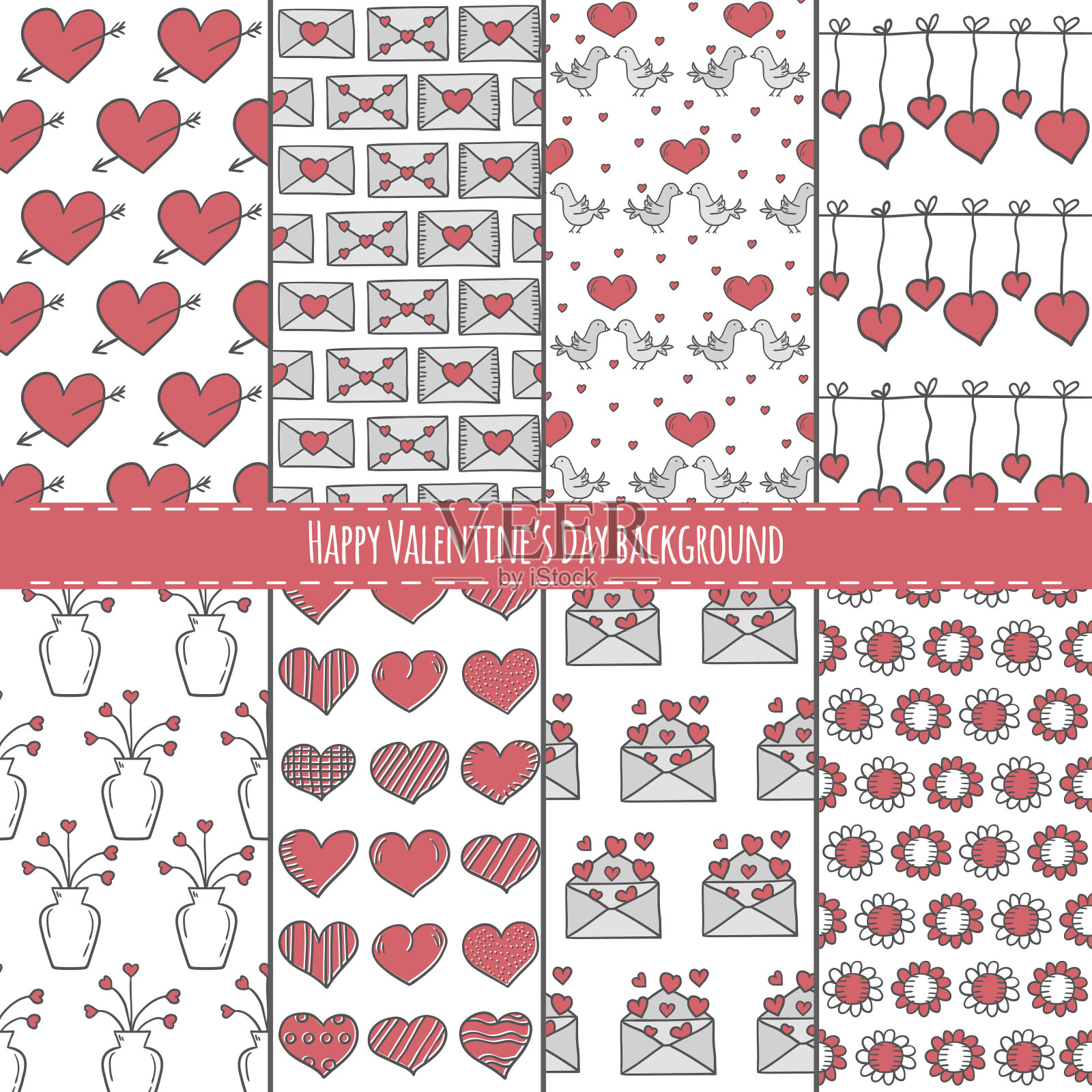 情人节的背景插画图片素材