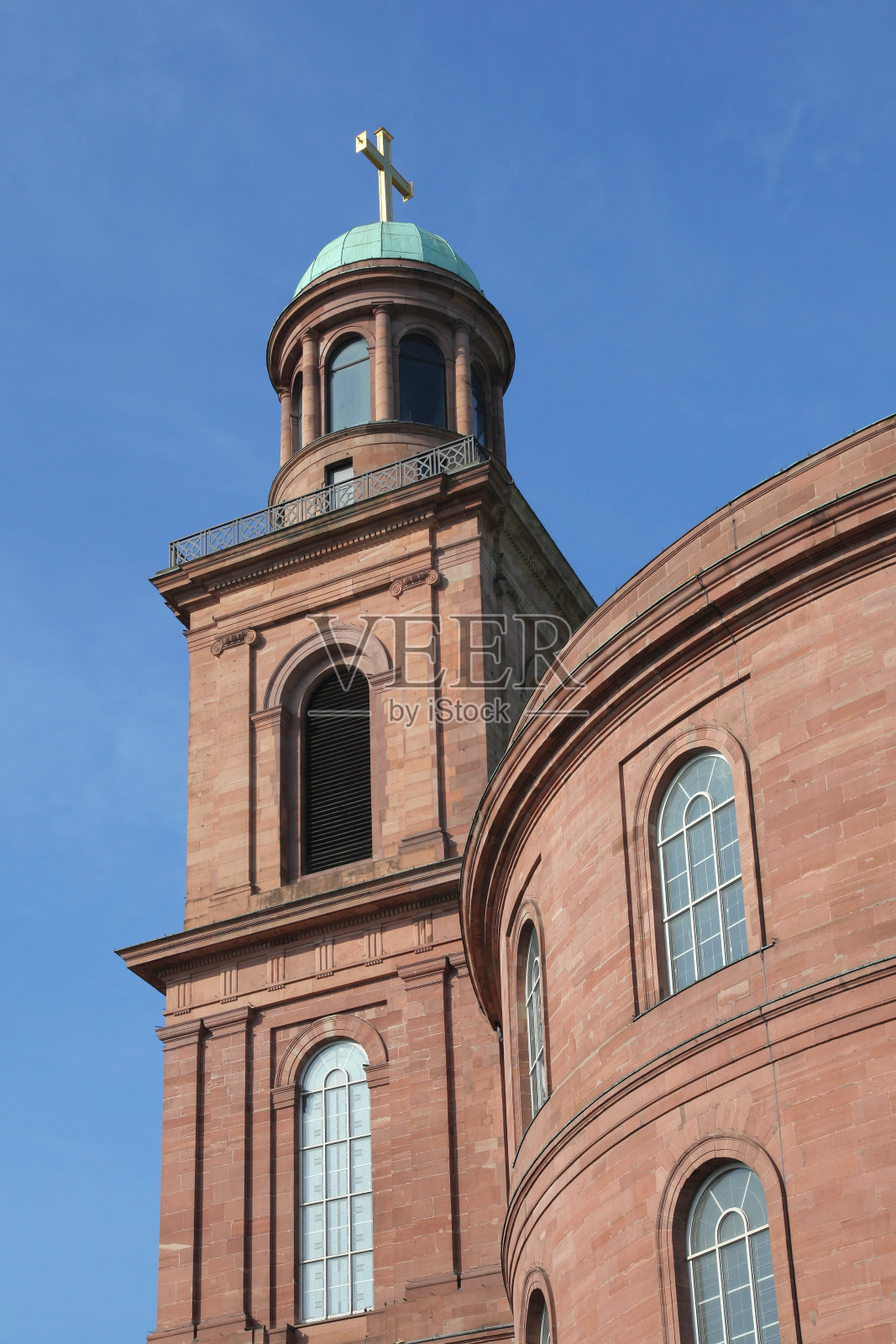 法兰克福圣保罗教堂的塔照片摄影图片