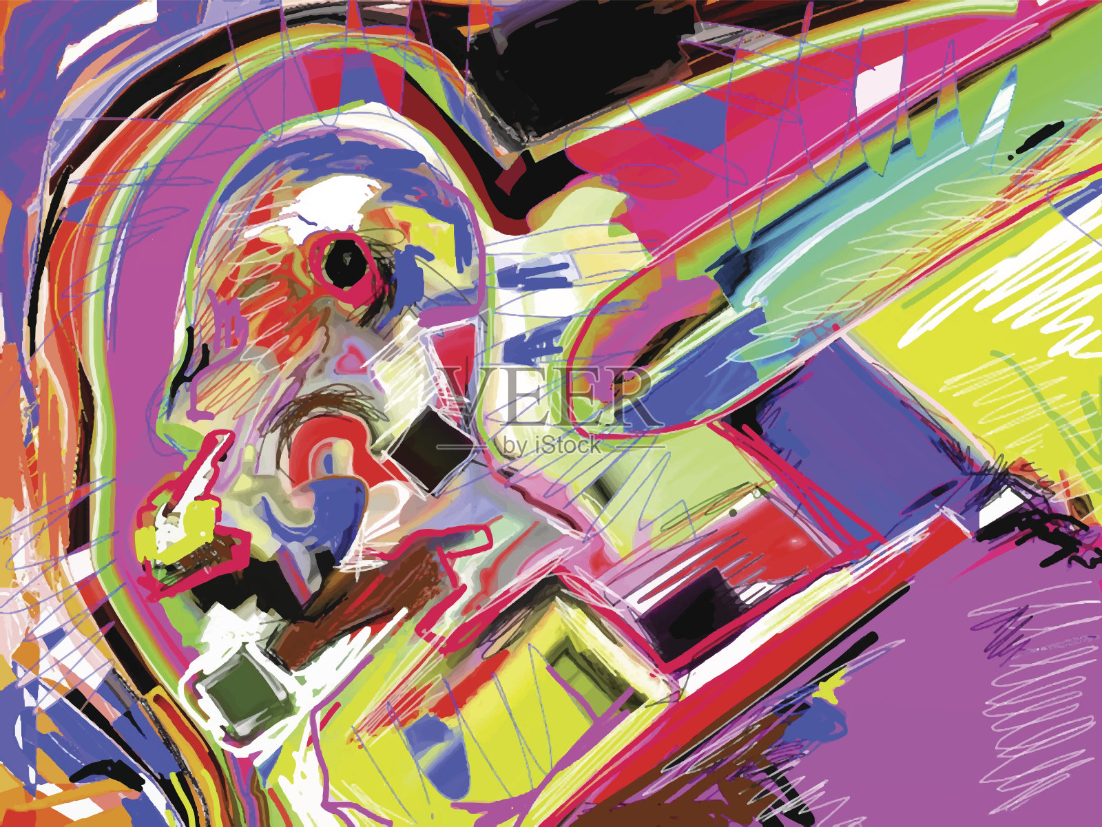 抽象艺术数字绘画插画图片素材