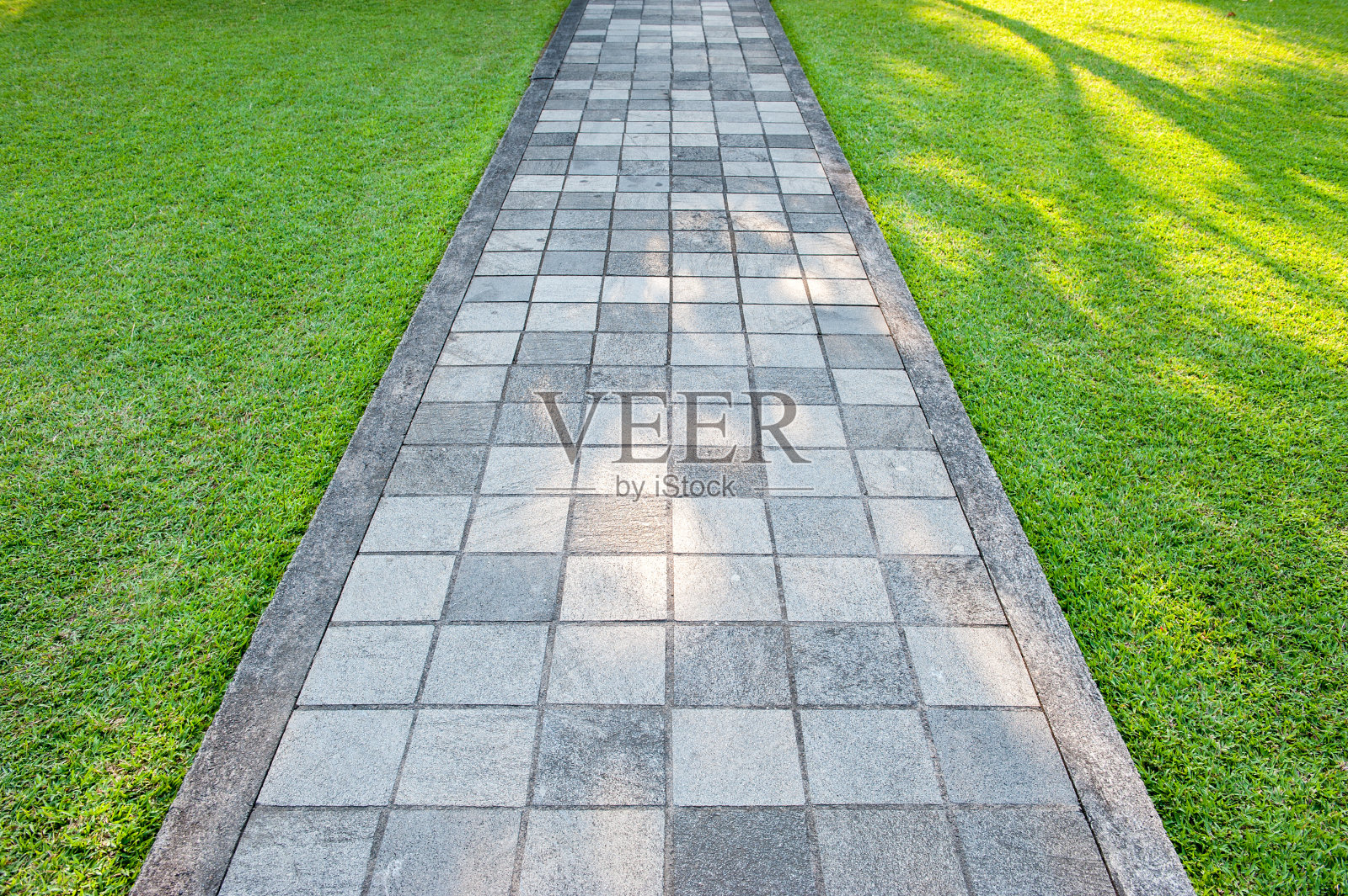 途径和草坪照片摄影图片