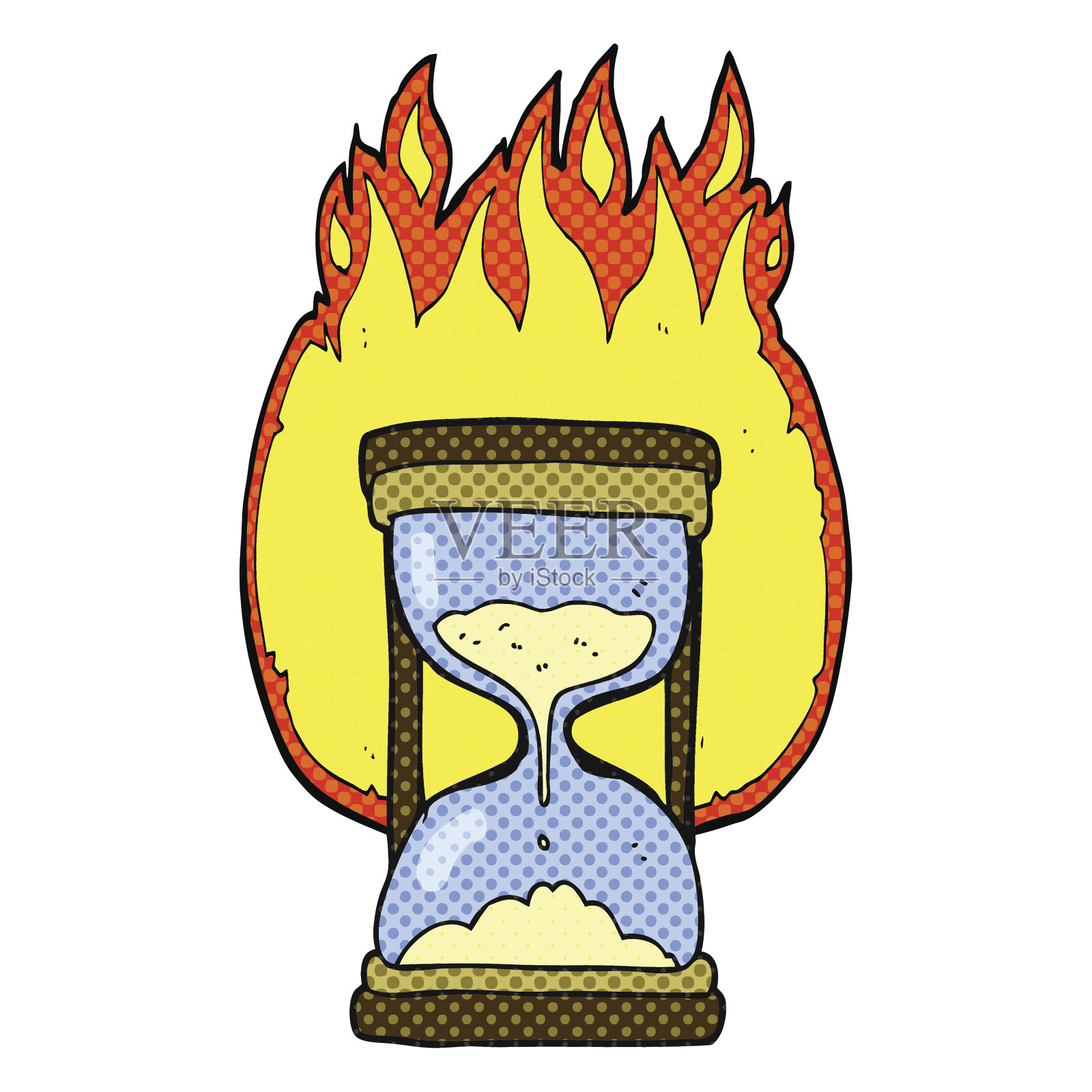 卡通时间不多了插画图片素材