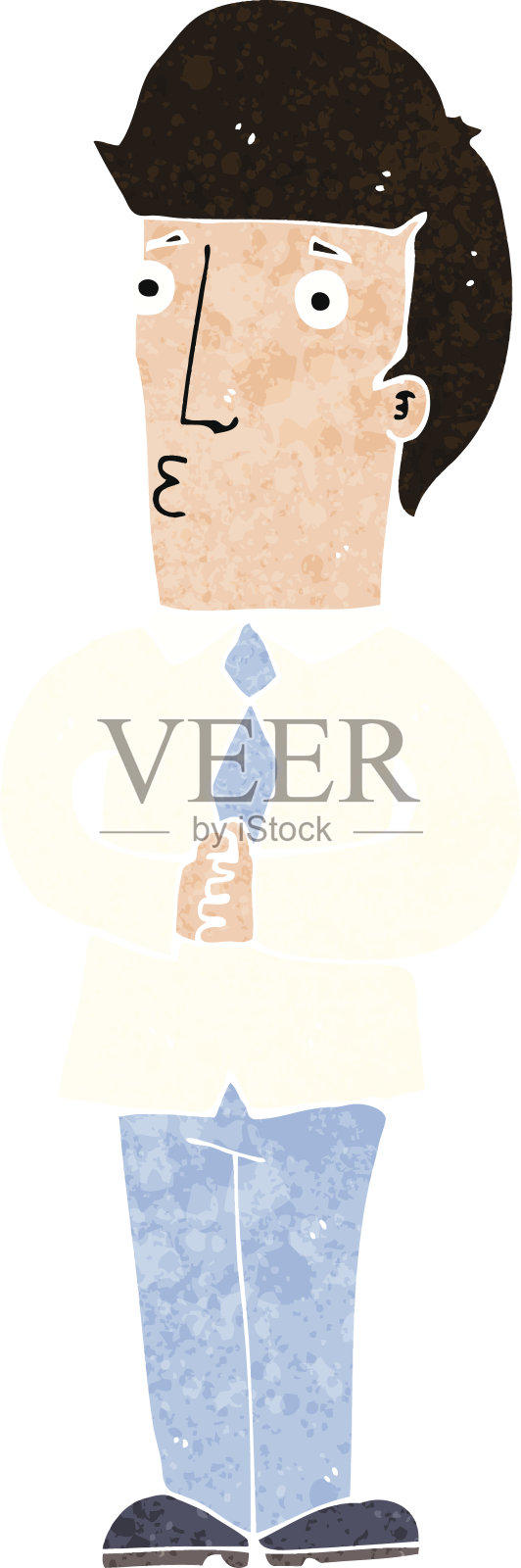 卡通紧张的人插画图片素材