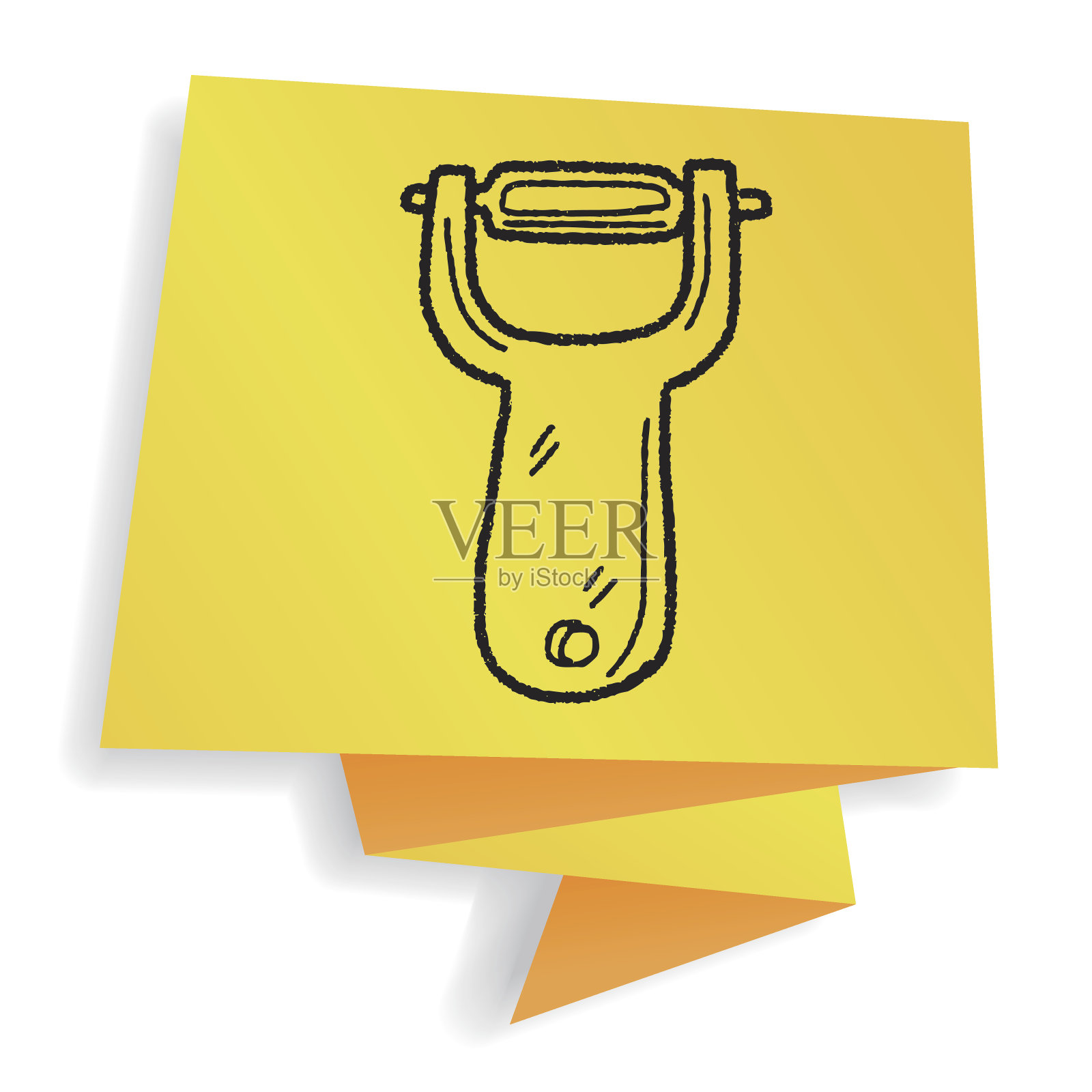 削皮器涂鸦设计元素图片