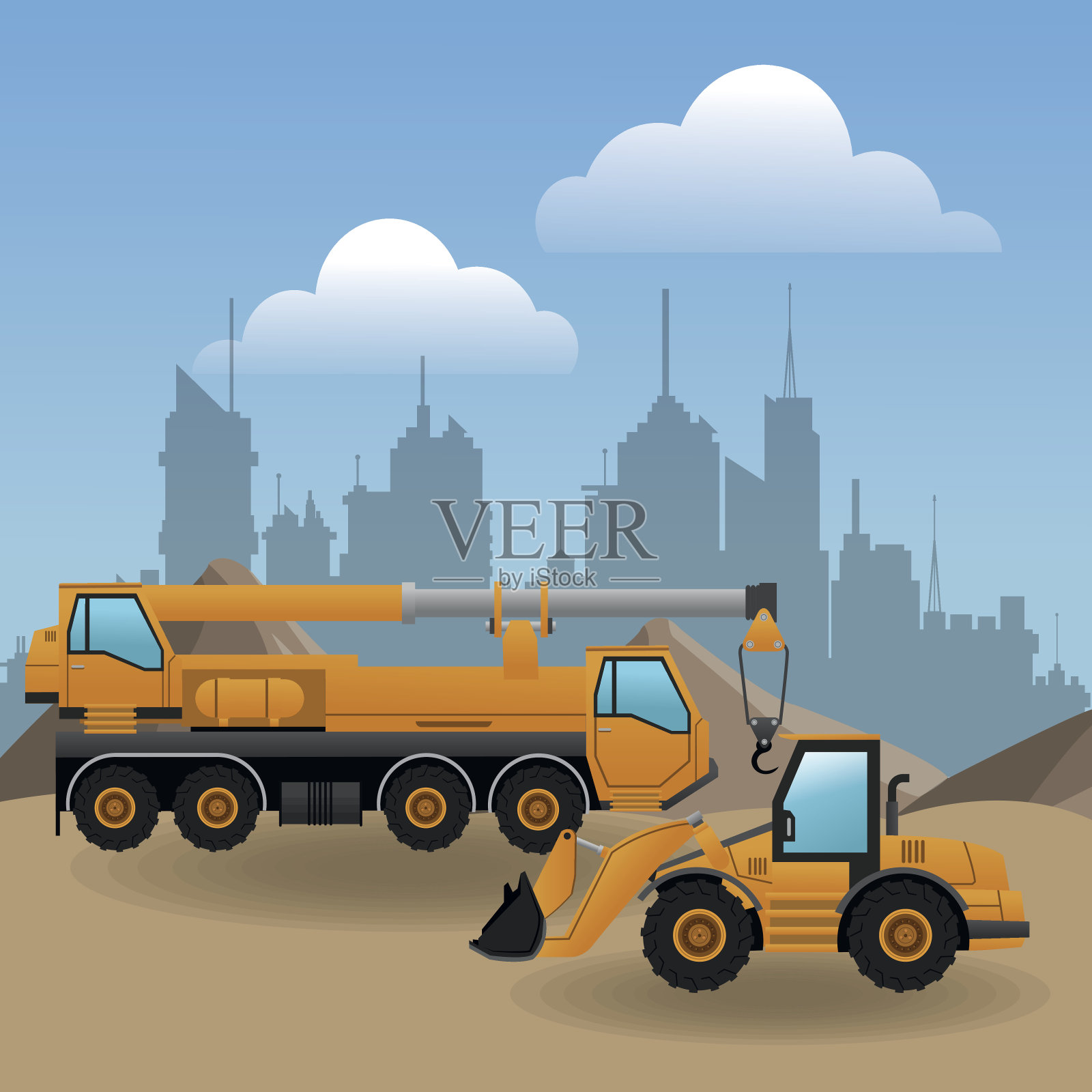 结构和卡车设计插画图片素材