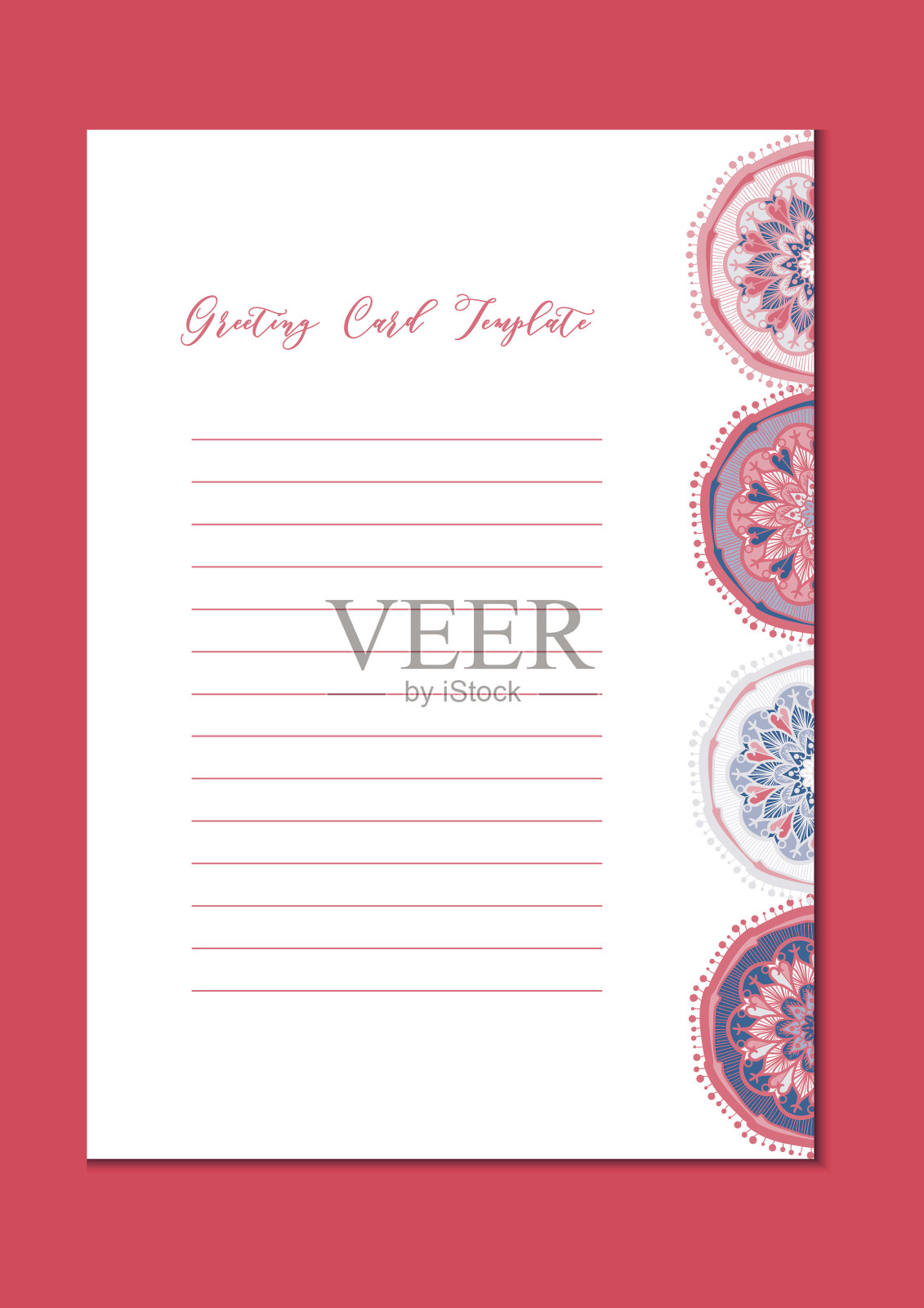 曼荼罗复古模板卡插画图片素材