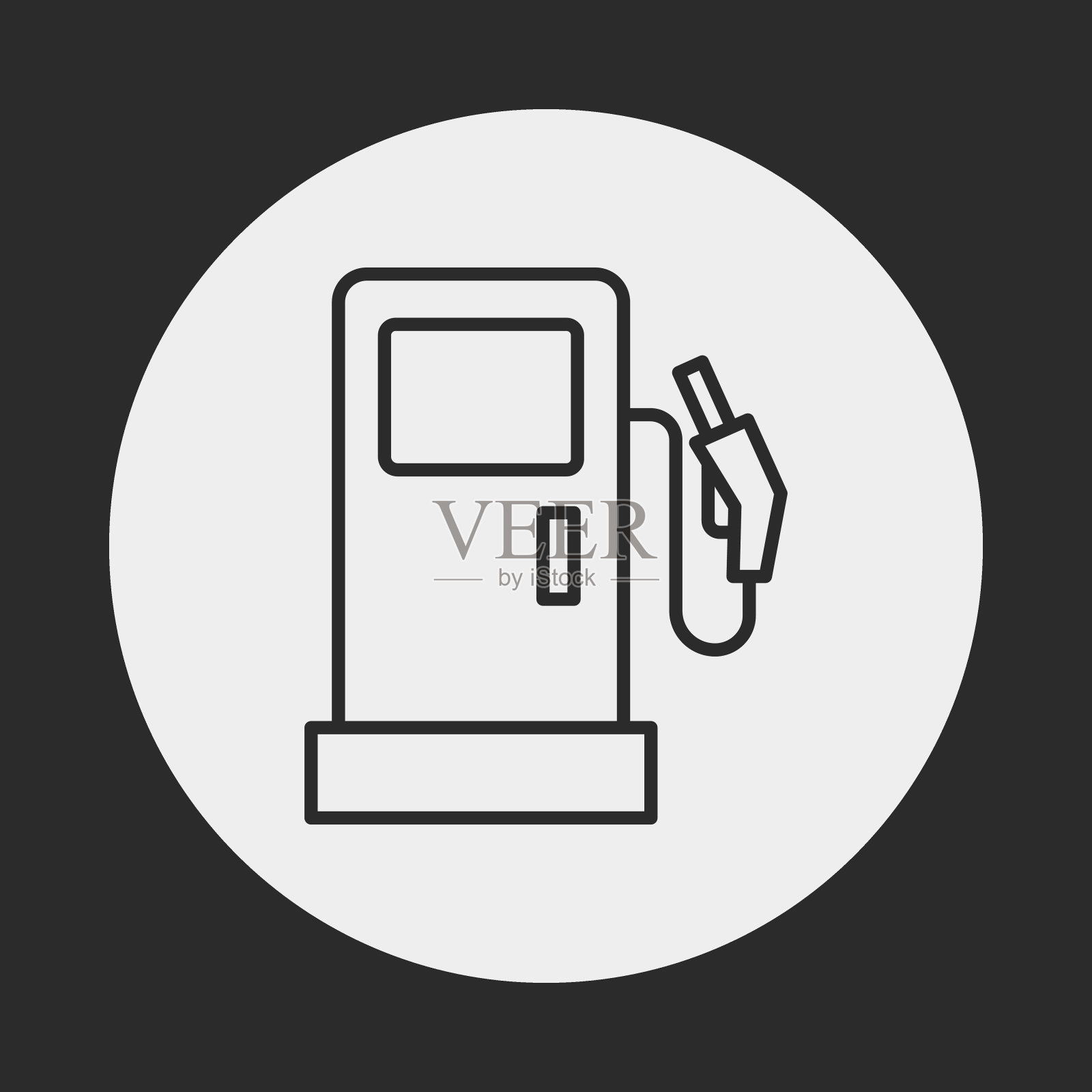 加油站线路图标插画图片素材