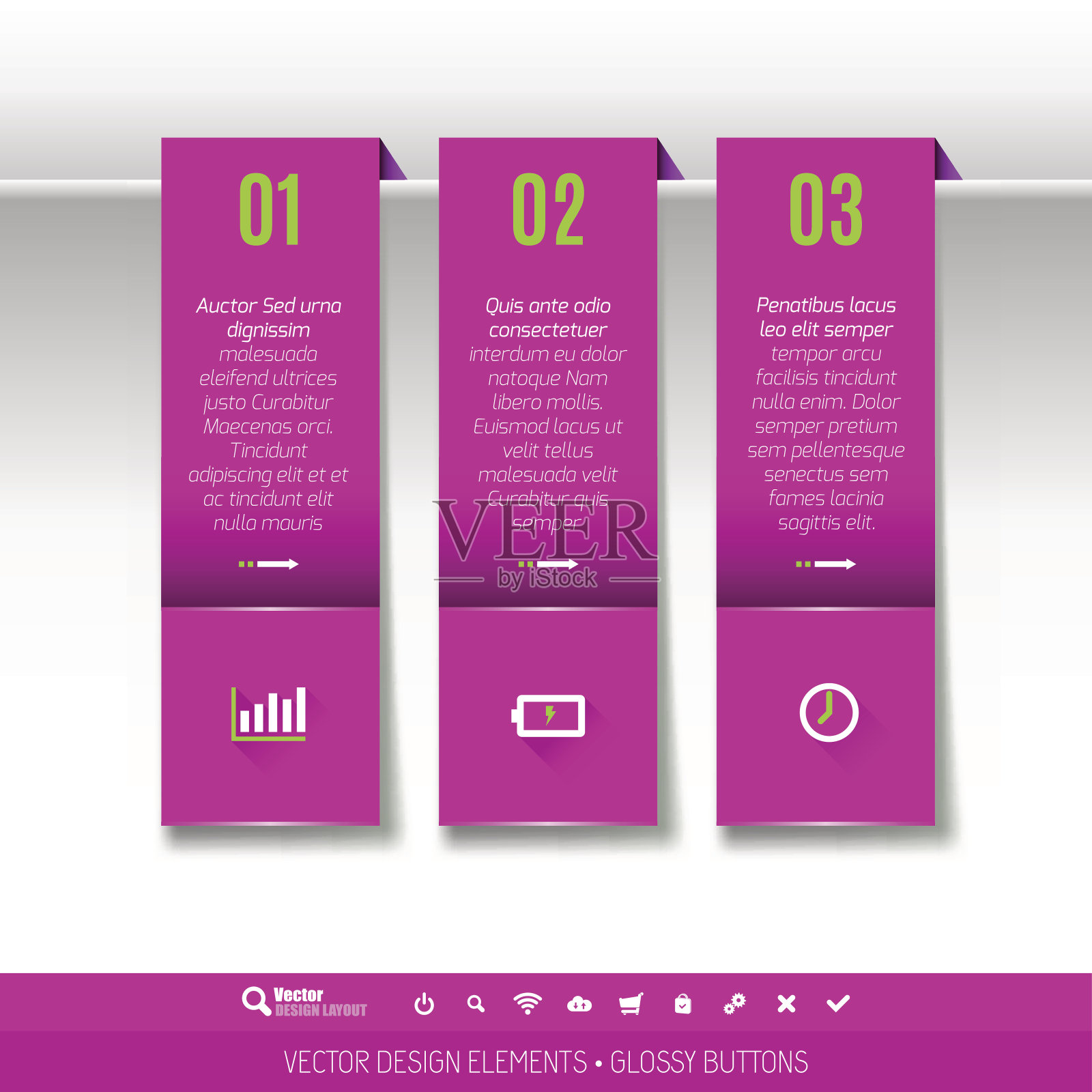 矢量选项卡作为业务布局的设计元素。插画图片素材