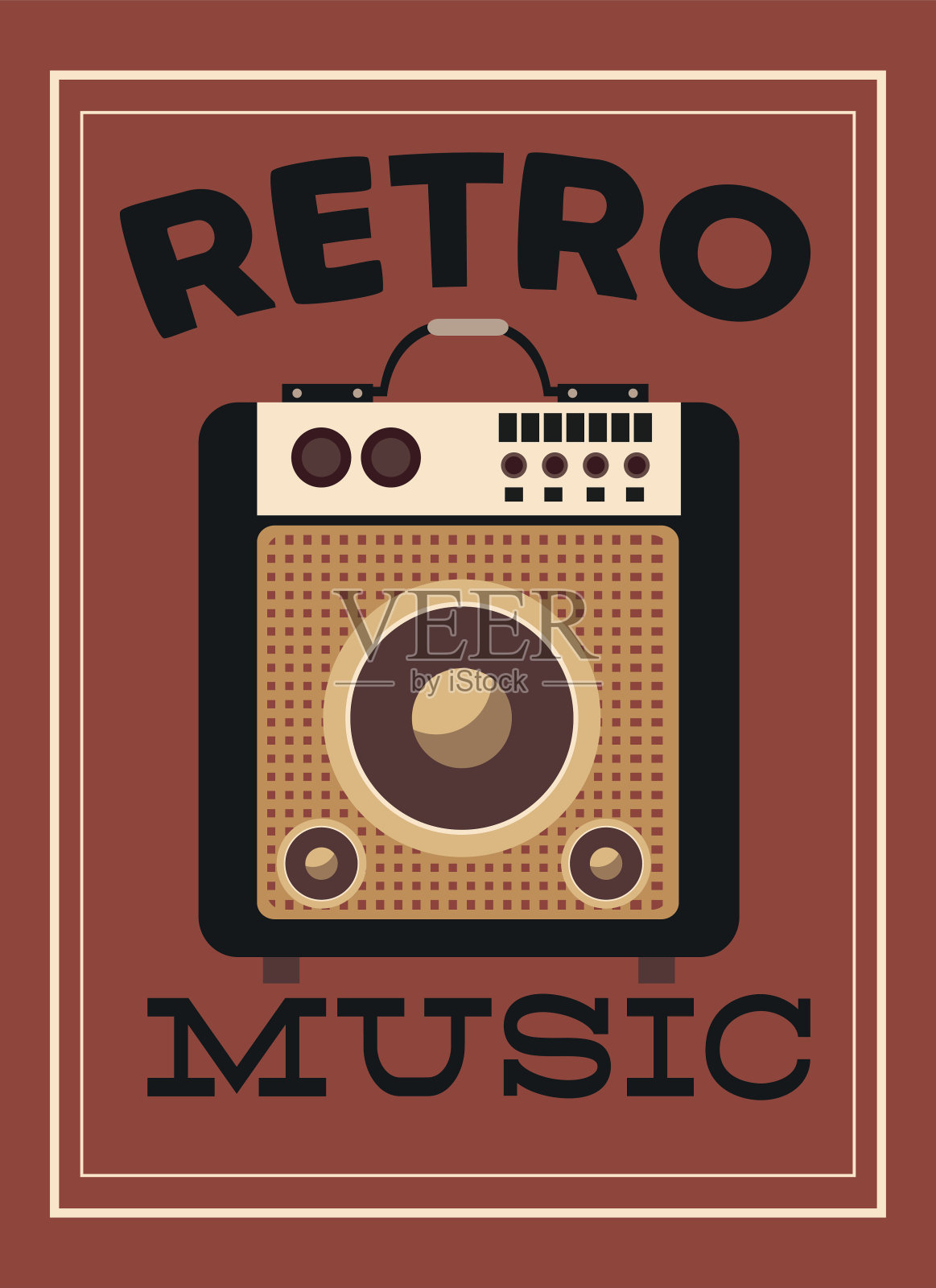 复古音乐，海报设计，矢量插图插画图片素材