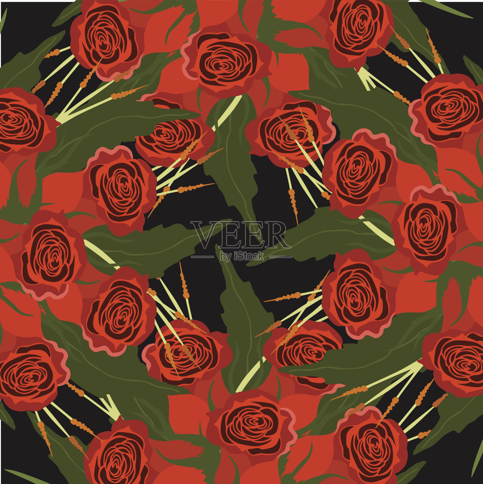 植物和花的矢量插图插画图片素材