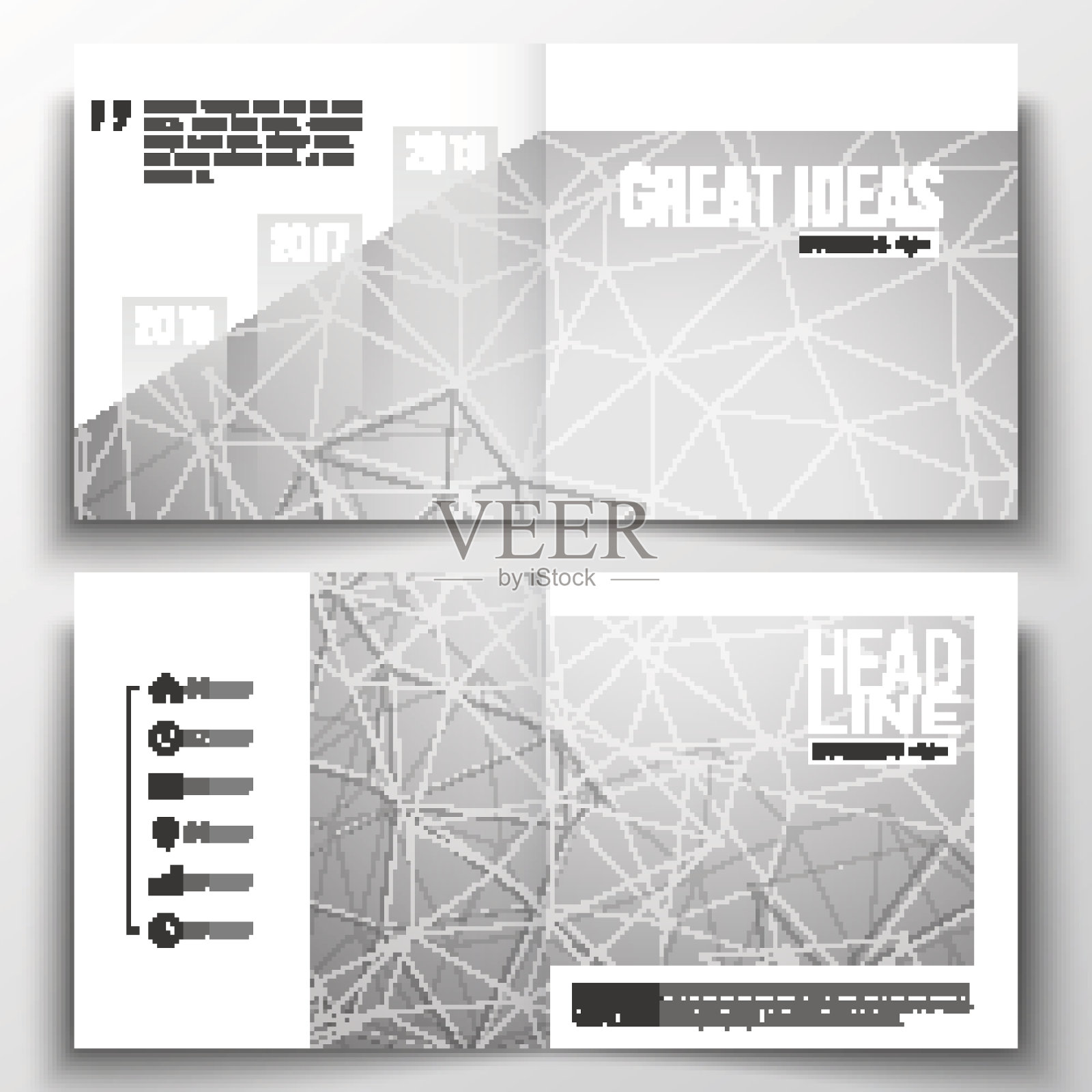 为宣传册、杂志、传单制作年度报告业务模板设计模板素材