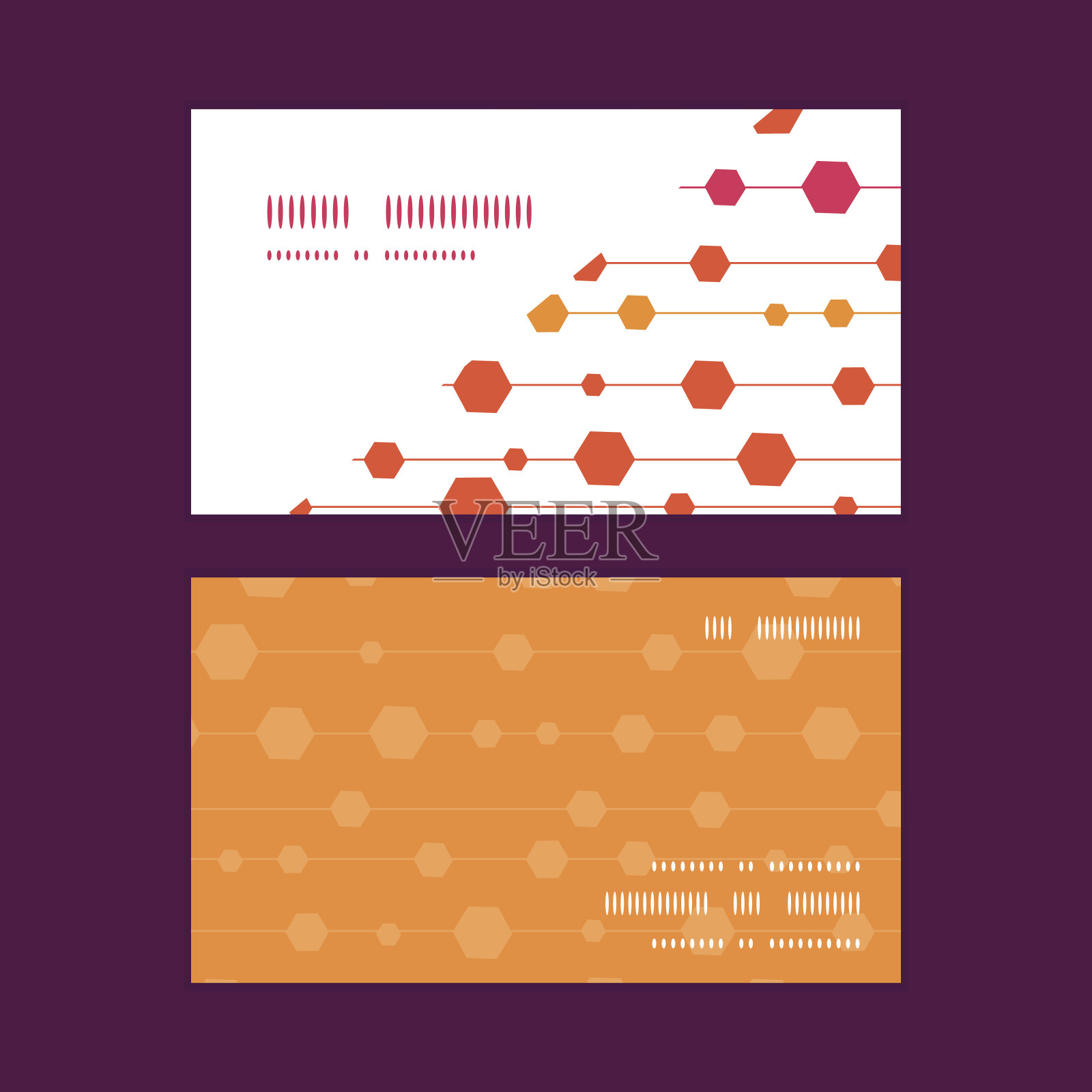 向量抽象彩色条纹和形状的水平角框架模式插画图片素材