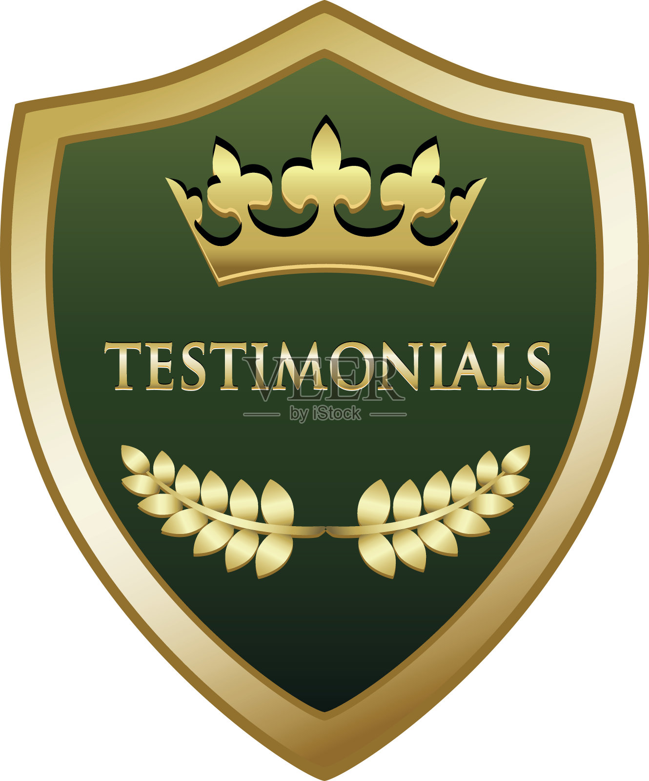 奖状黄金盾设计元素图片