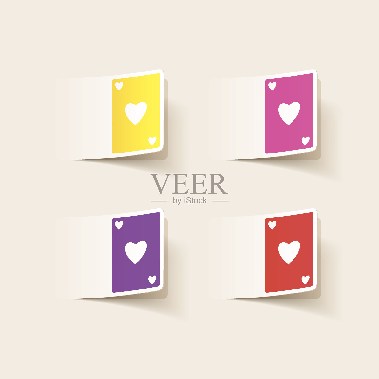 现实设计元素:扑克牌插画图片素材