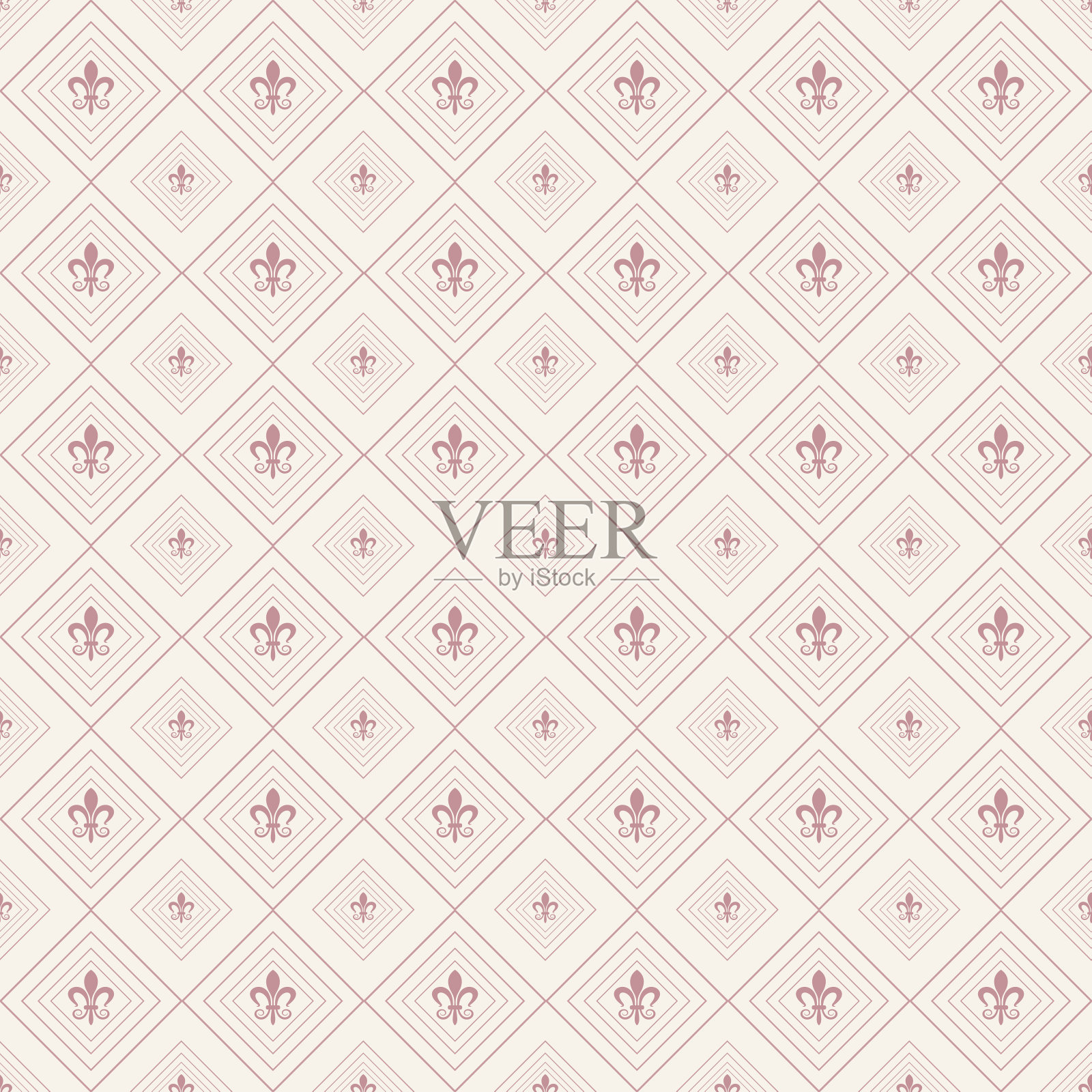 无缝图案复古墙纸插画图片素材