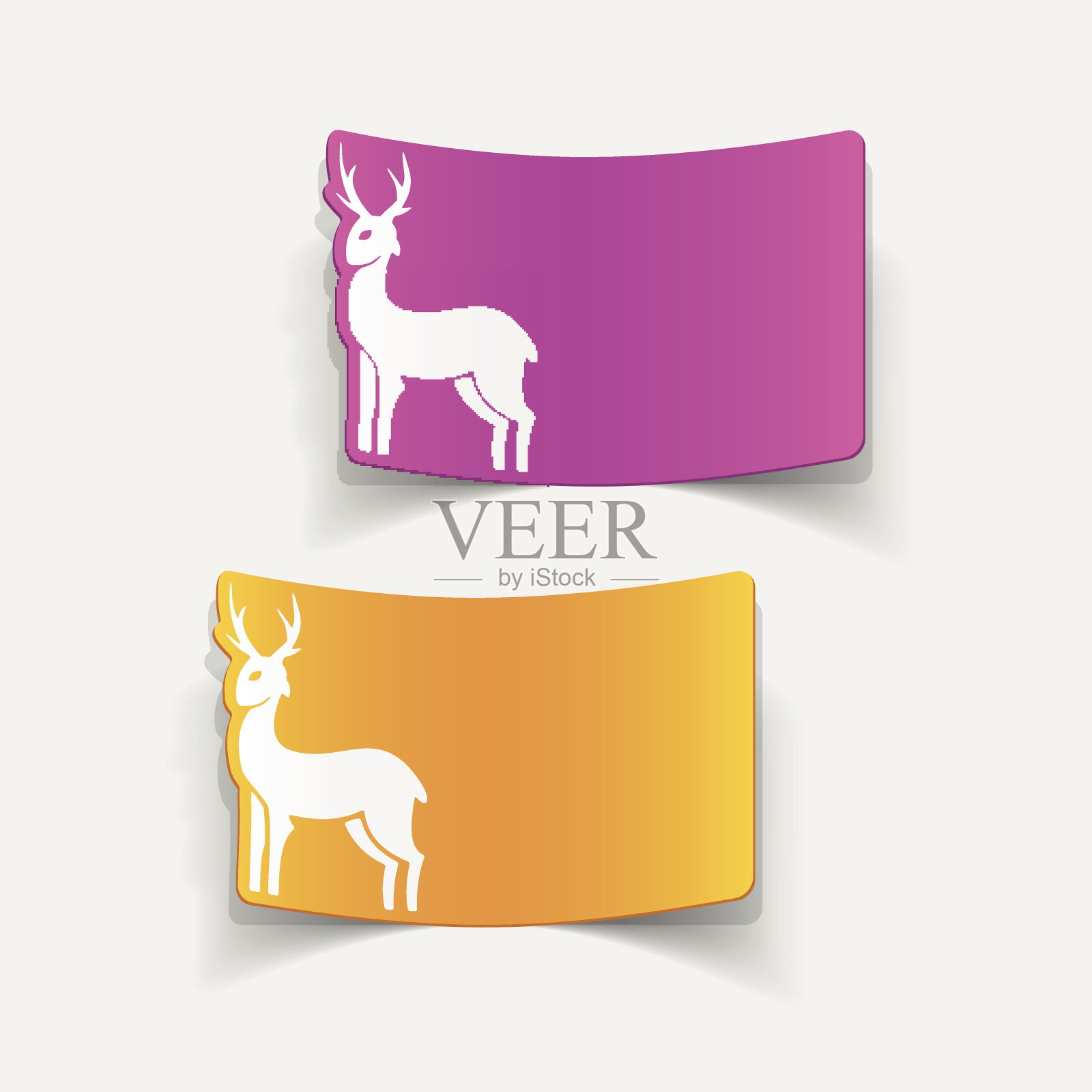 写实设计元素:鹿插画图片素材