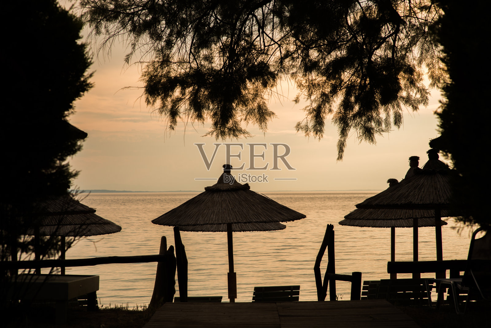 遮阳篷和日光浴浴床照片摄影图片