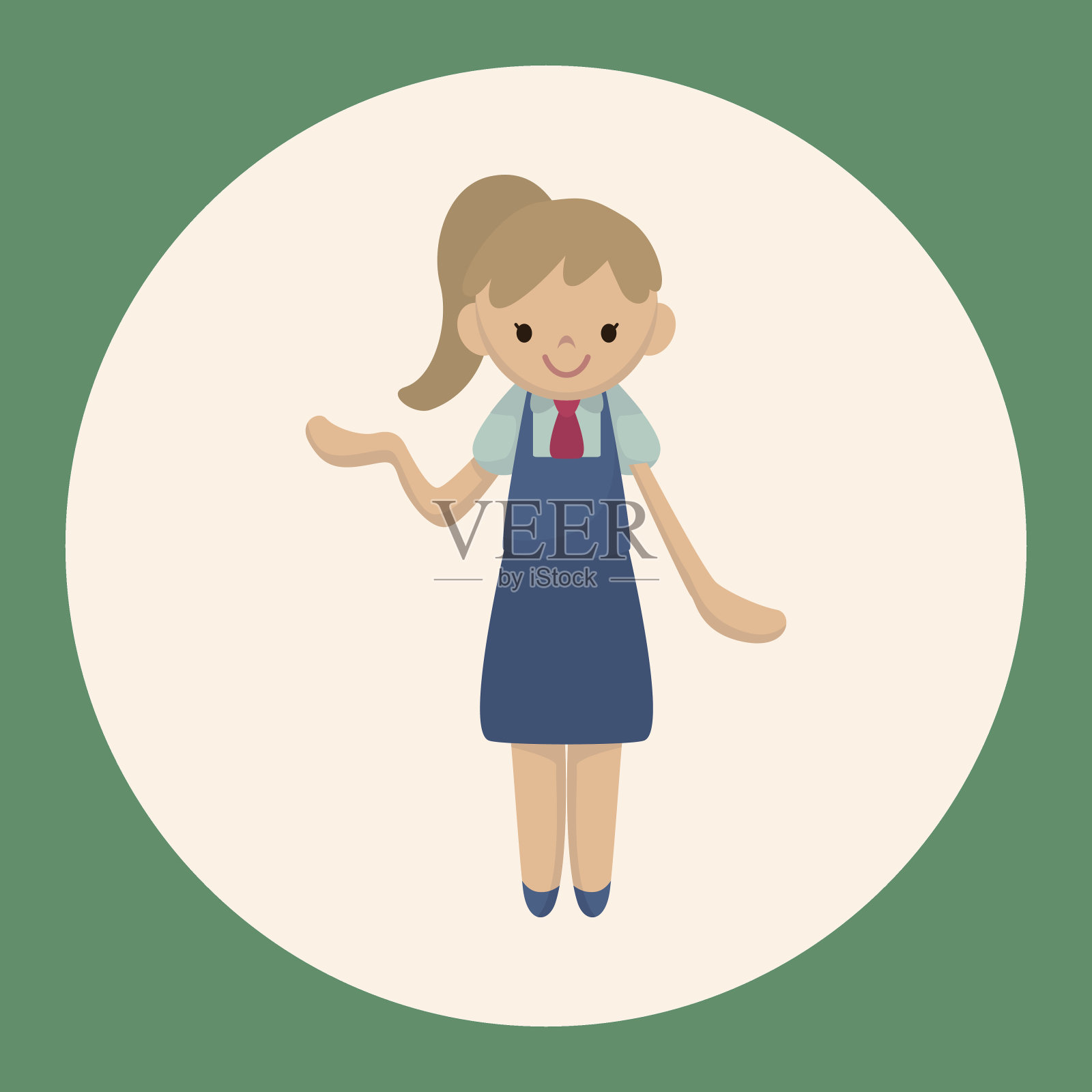 服务生主题元素向量，eps插画图片素材