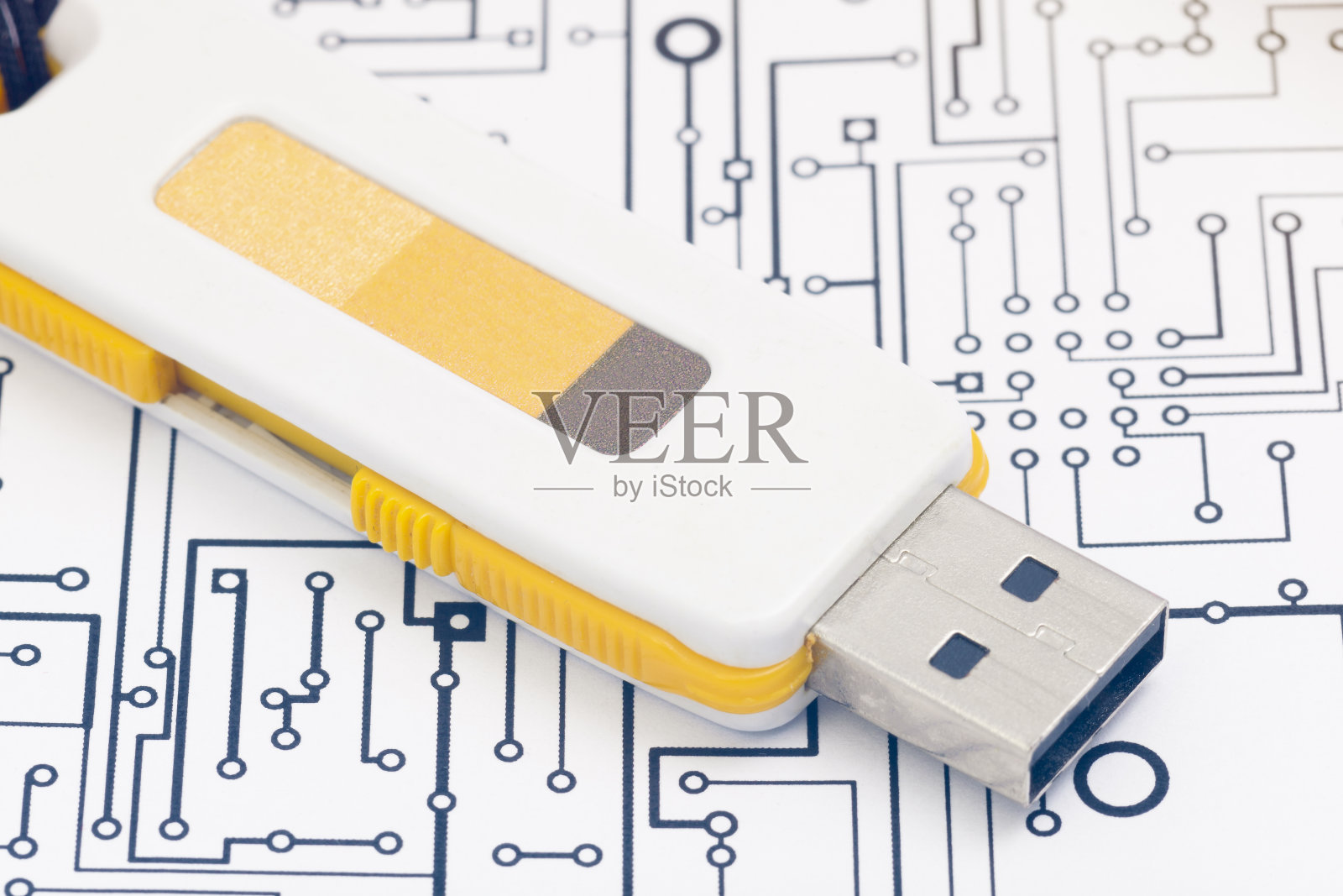 Pendrive和文档照片摄影图片