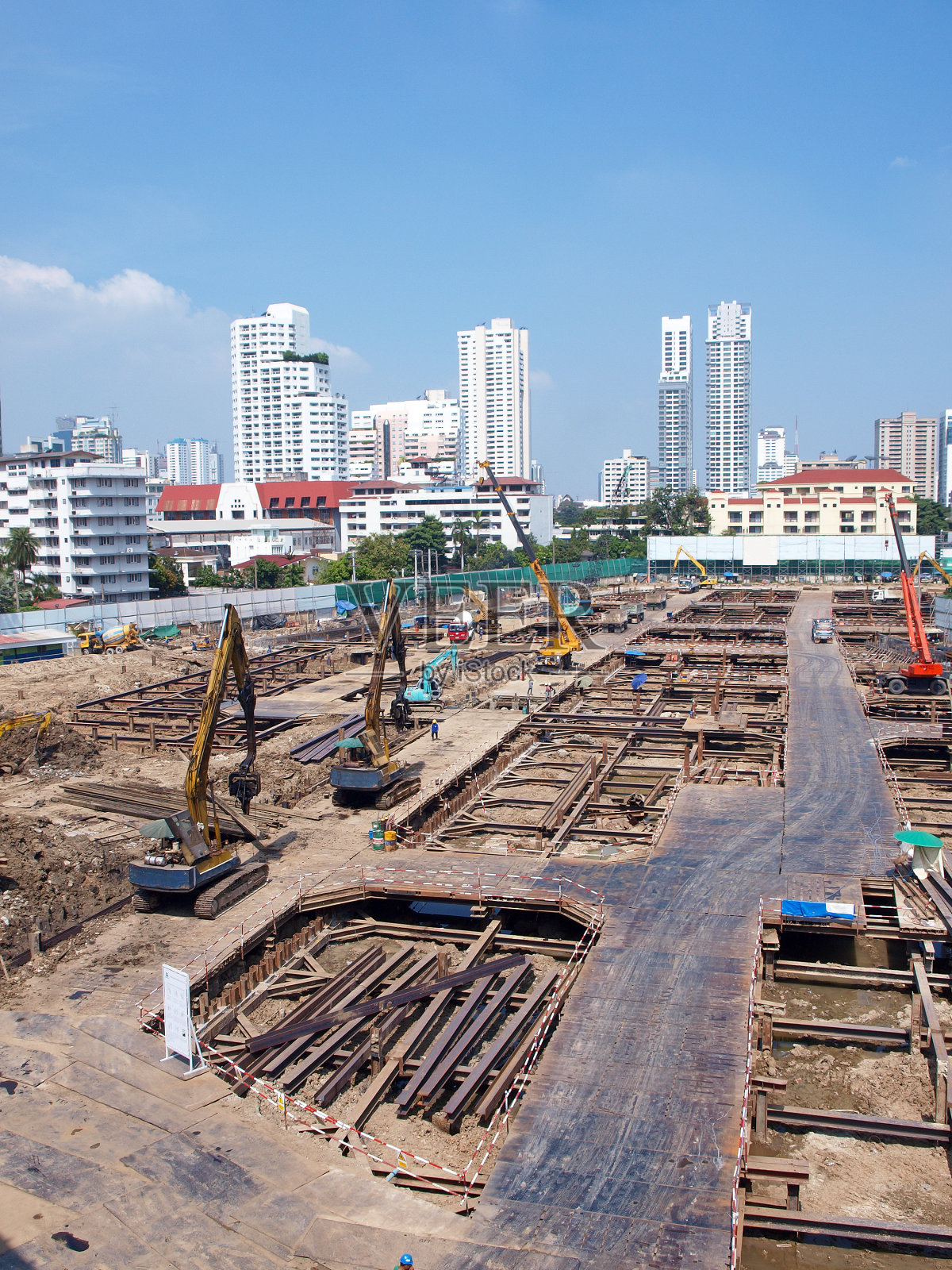 现代建筑工地照片摄影图片