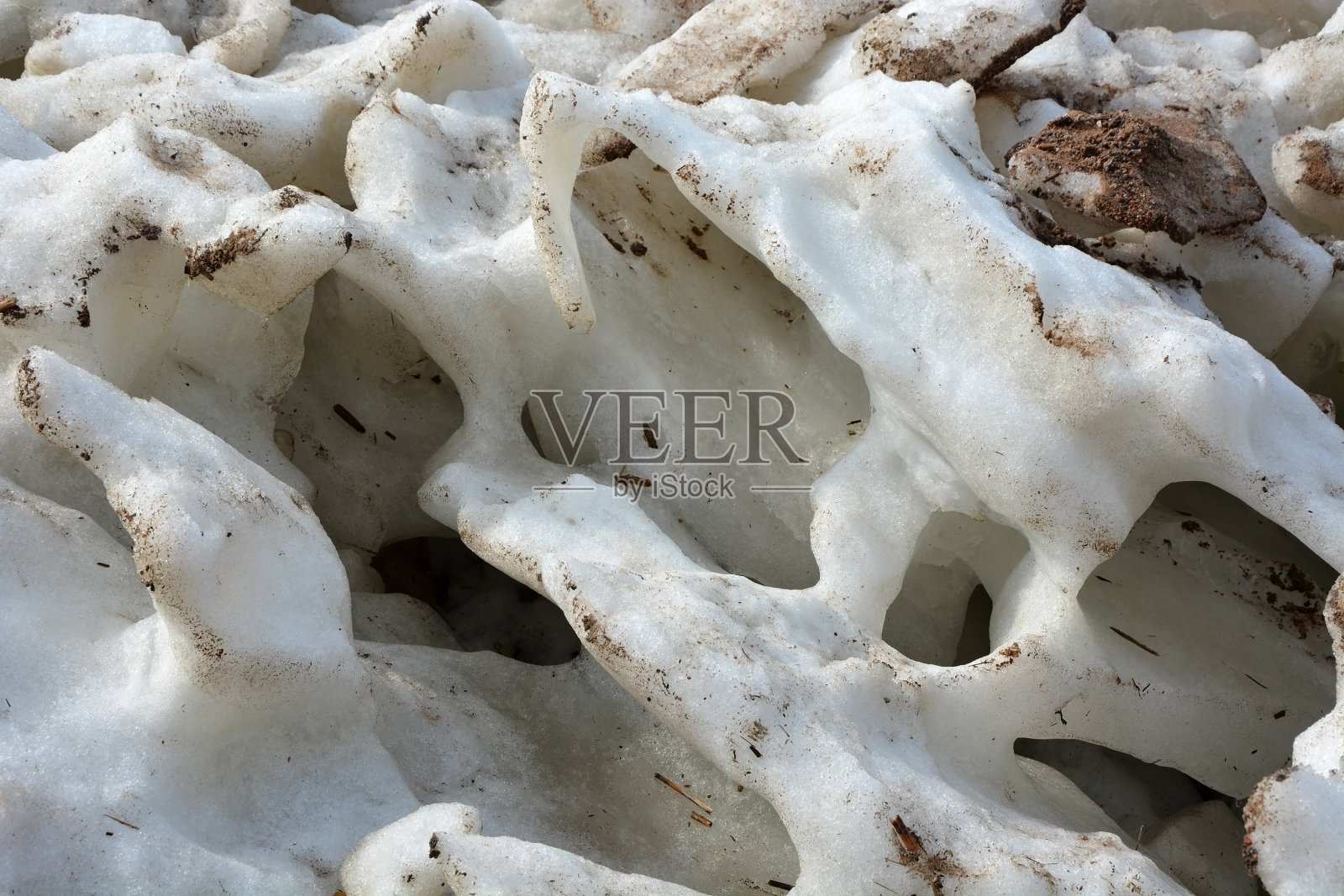 垃圾雪作为背景。春天的季节照片摄影图片